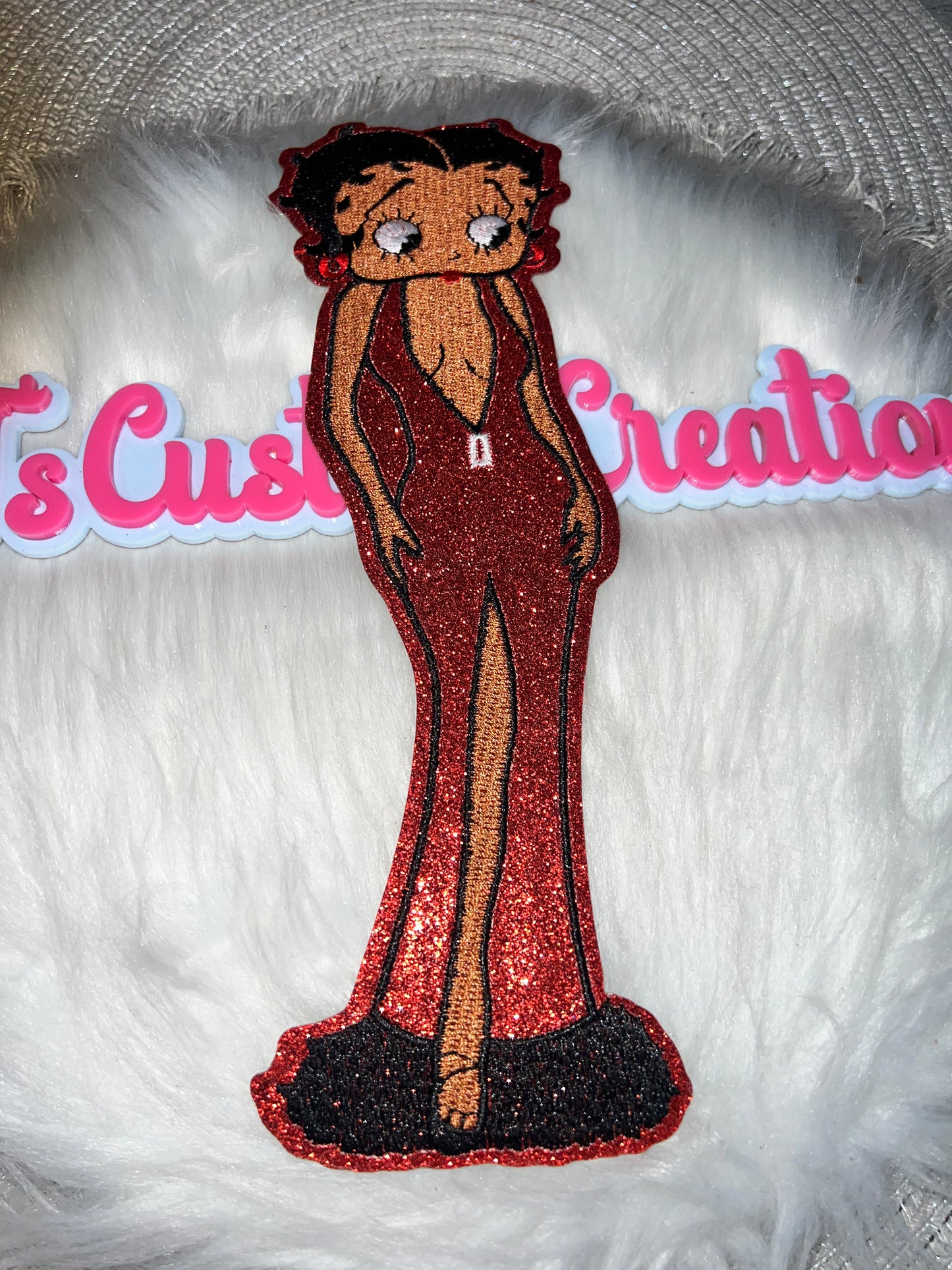 π Betty Boop Red Glitter Gown Patch