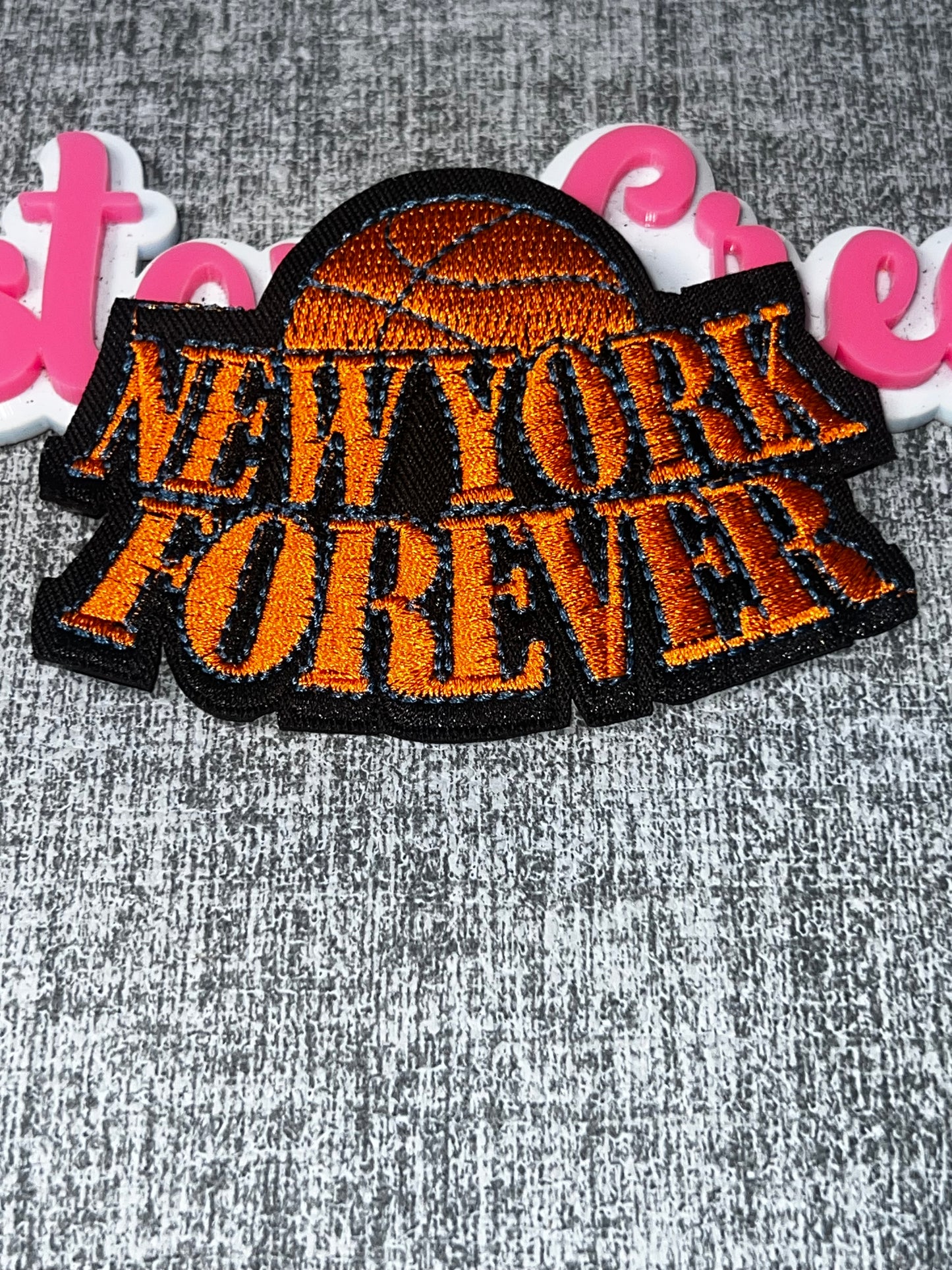 Orange Statement Embroidered Iron-On Patch | Motivational Lettering Appliqué