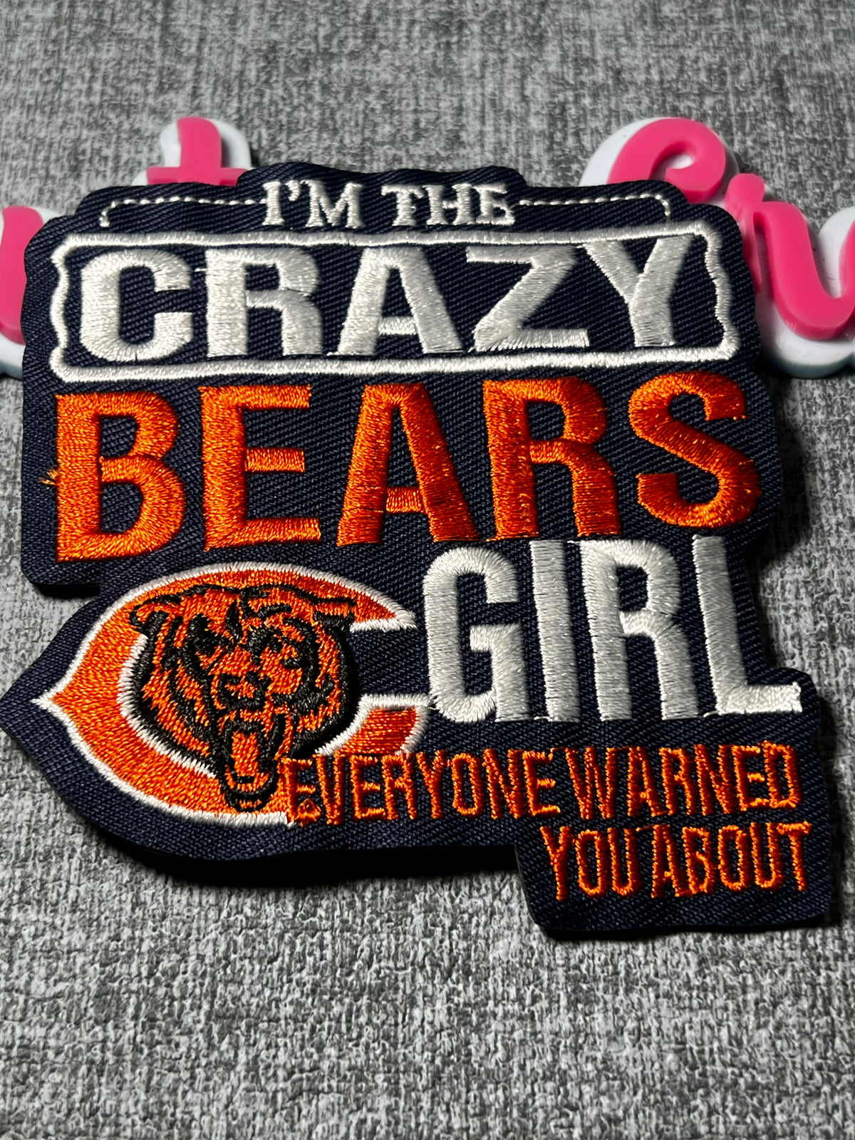 Crazy Game Day Girl Patch – Embroidered Iron On Applique