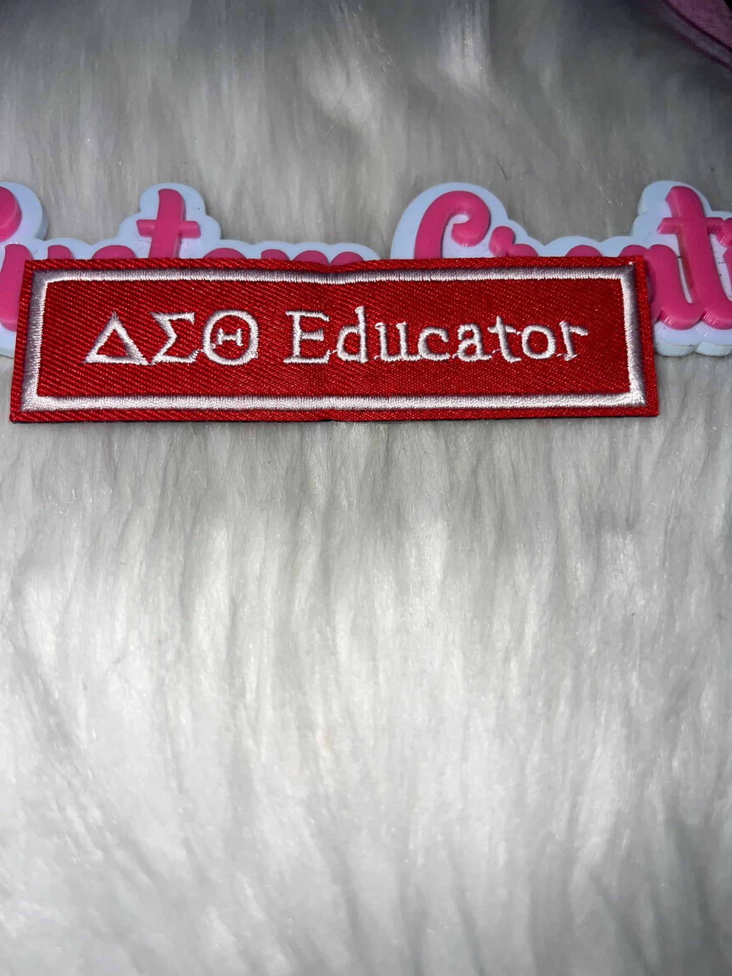 ΔΣΘ Educator Patch (Red) Delta