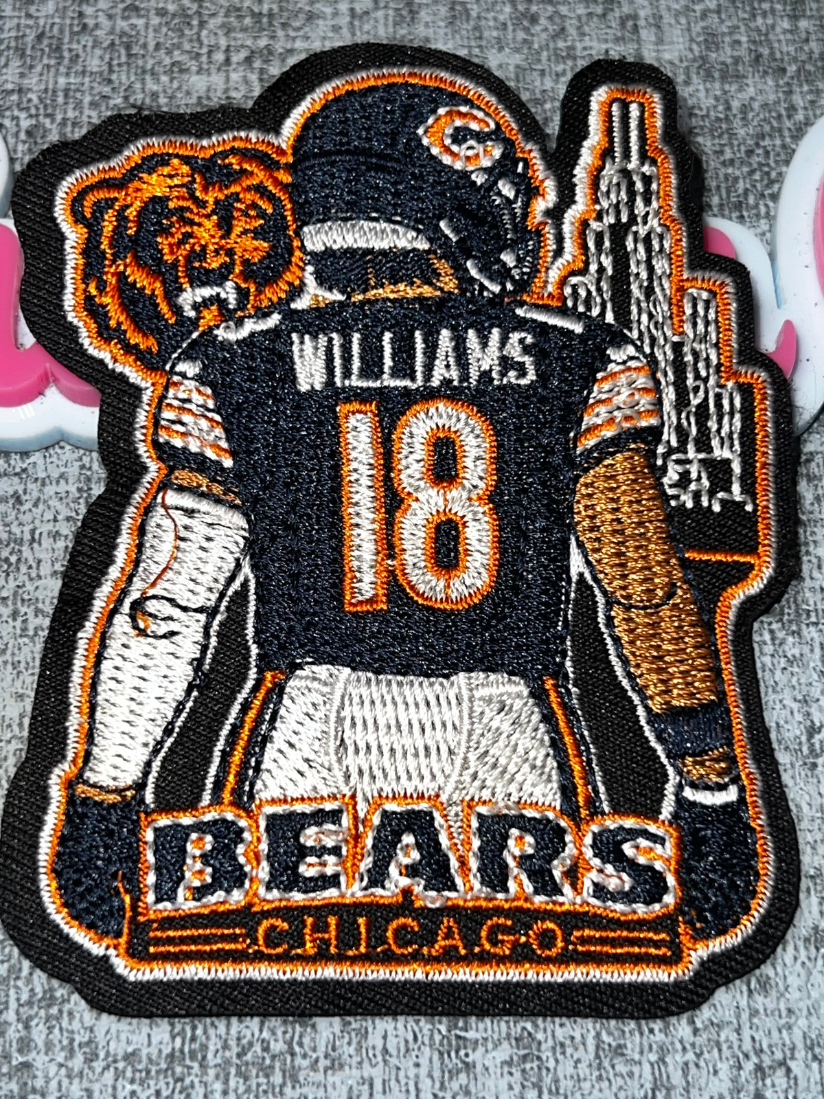 Navy Orange Number 18 Embroidered Patch – Chicago Skyline Iron On Applique