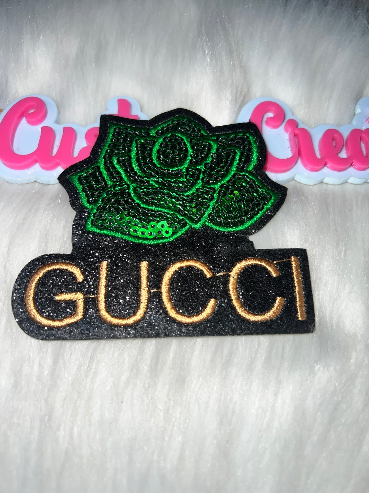 GG Logo Patch – Green Rose (GG Style)
