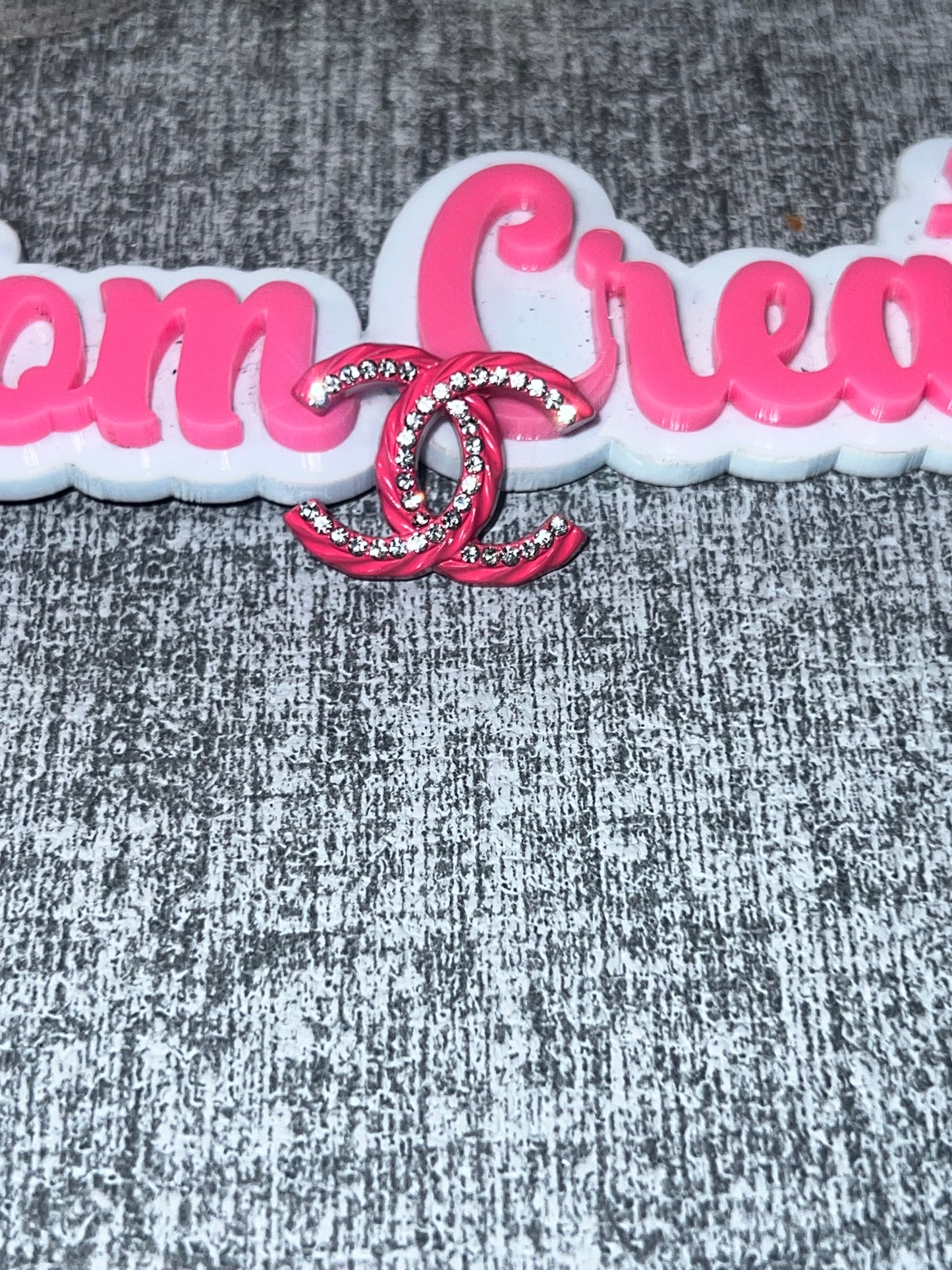 Pink Rhinestone Double Loop Charm – Luxe Statement Charm