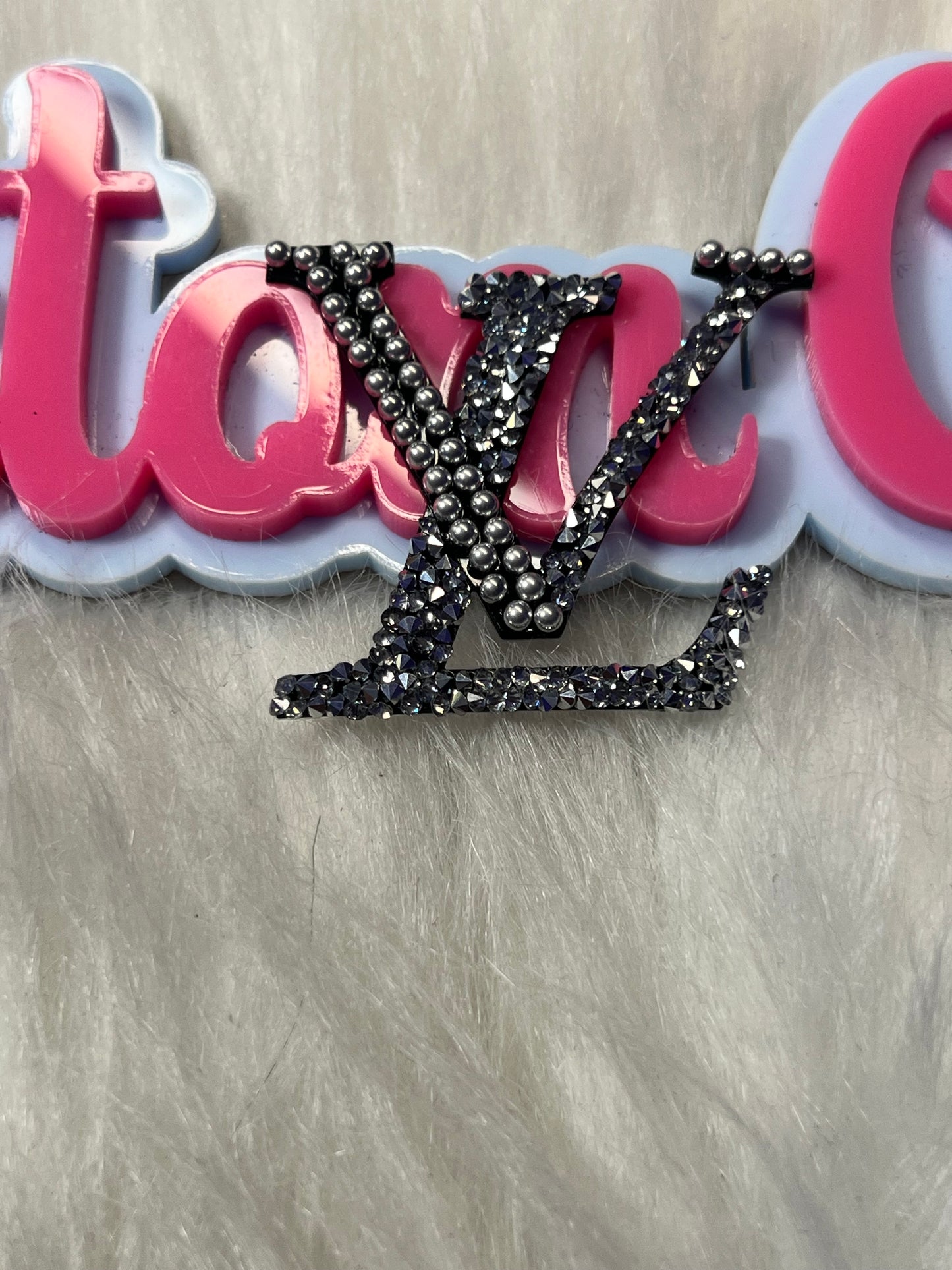 ✨ Pearl & Crystal Monogram-Style Letter Patch