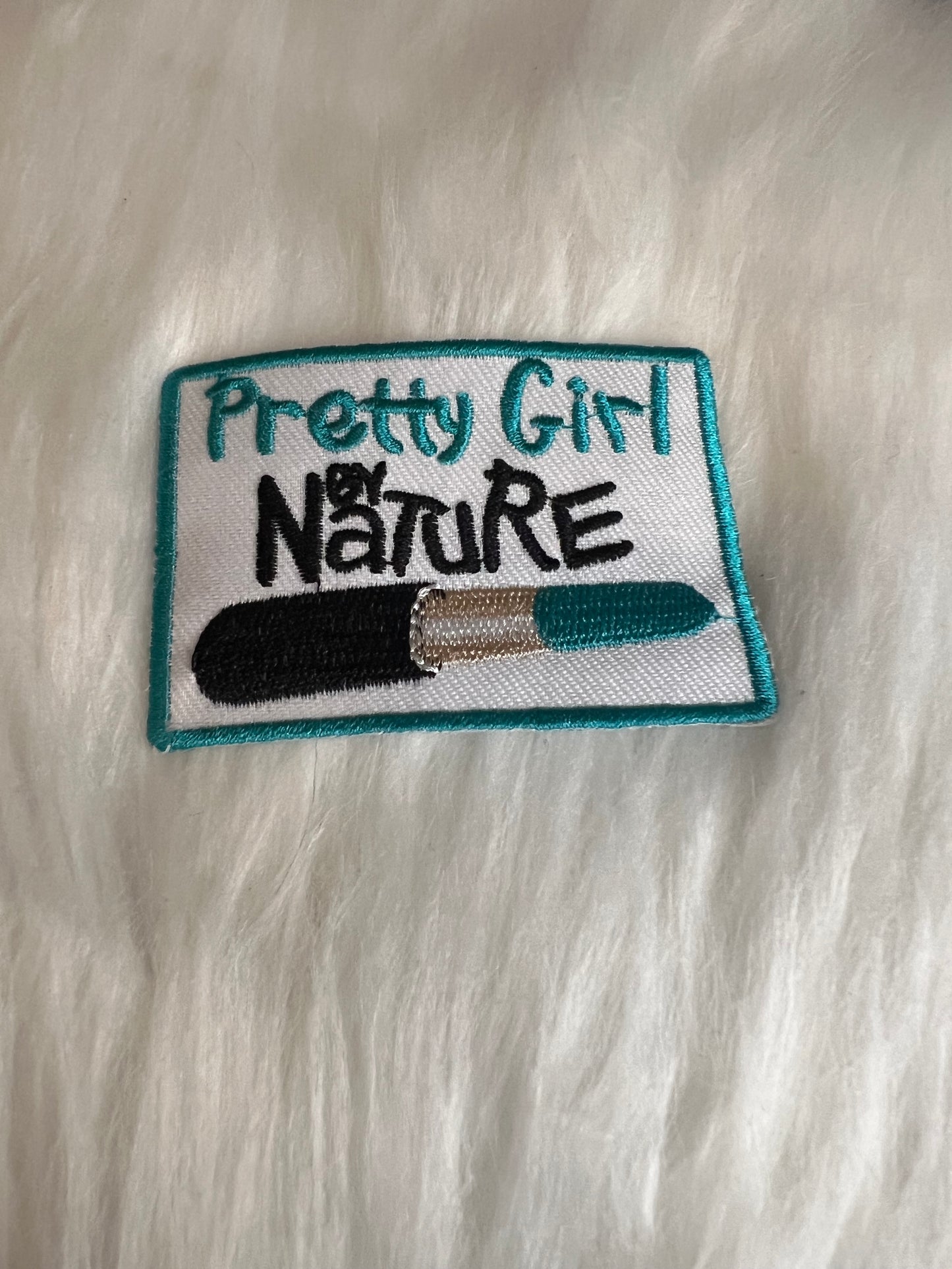 Teal & White Pretty Girl