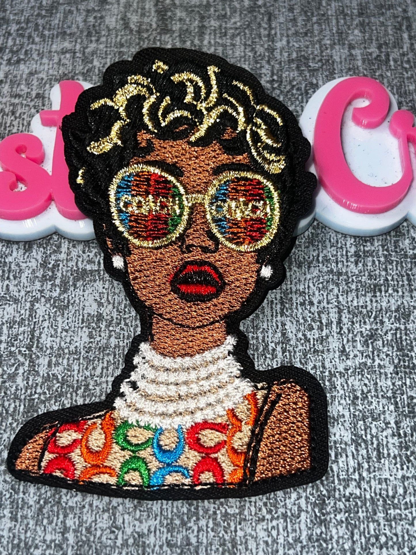 Fashion Diva Embroidered Iron-On Patch – Colorful Sunglasses Fashion Applique