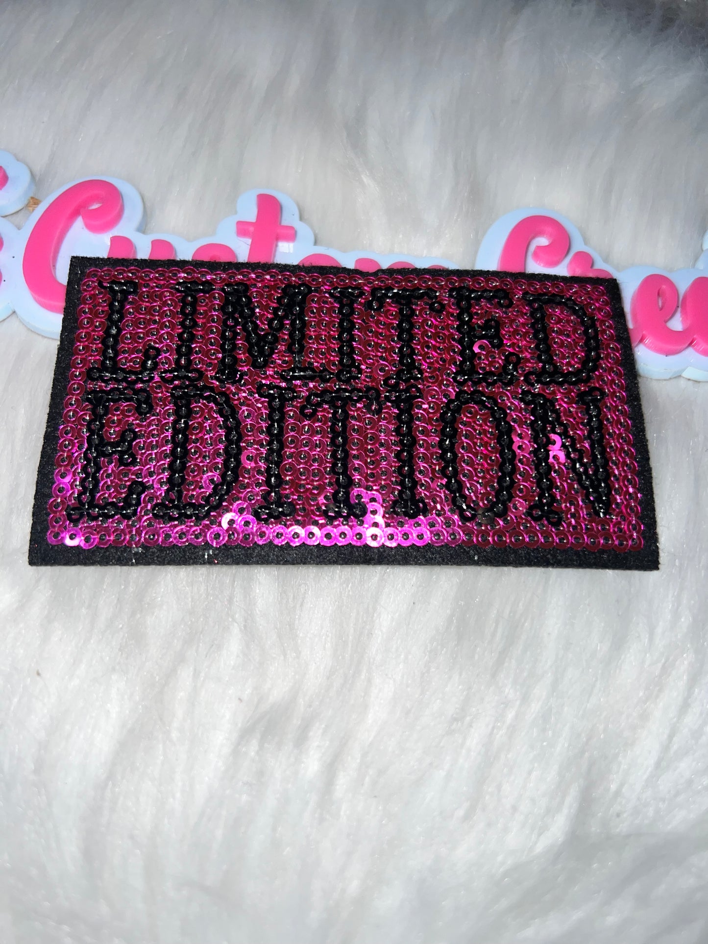 Pink Sequin “LIMITED EDITION” Iron-On Patch
