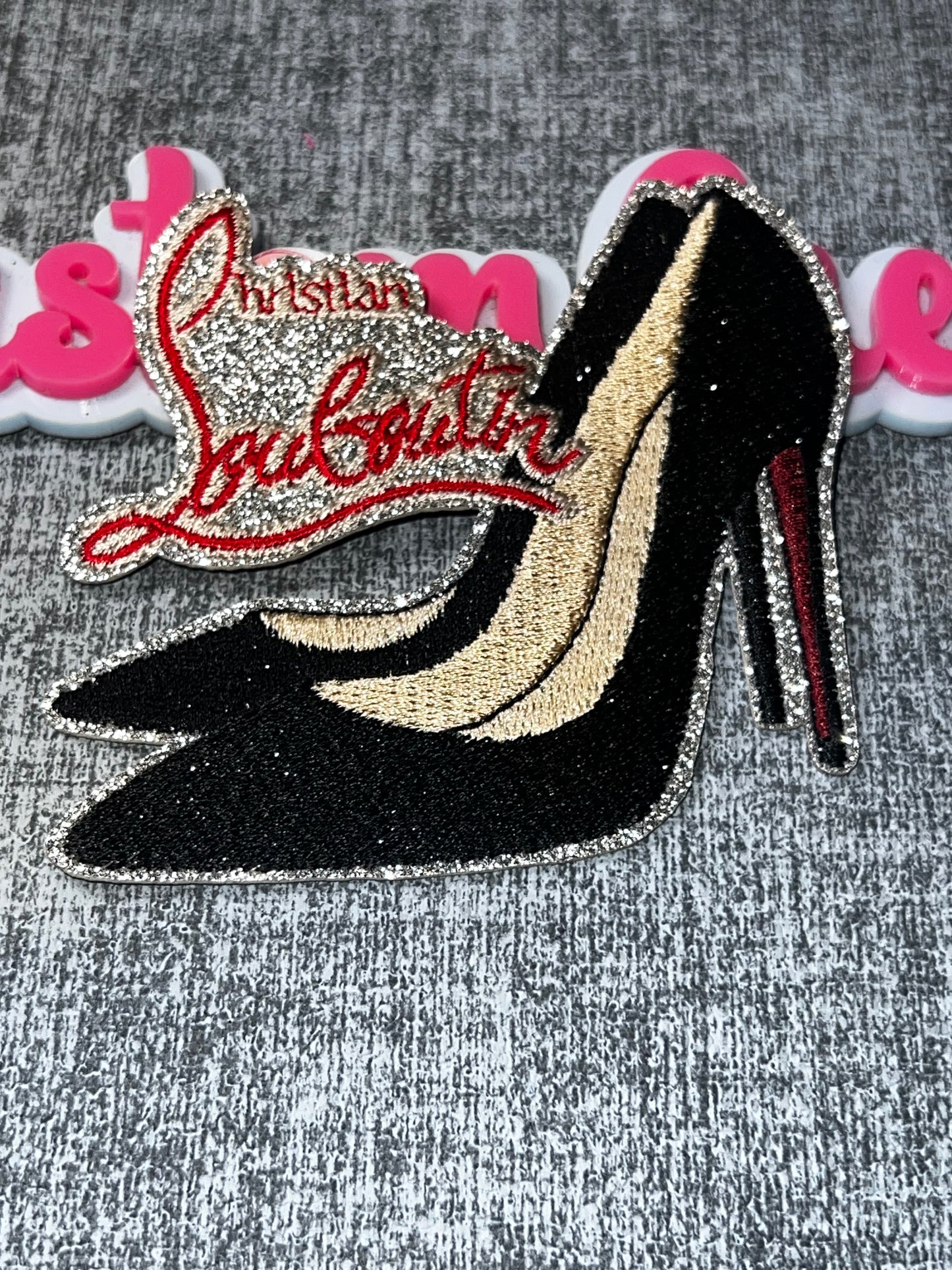 Glam High Heel Fashion Patch – Embroidered Iron On Applique