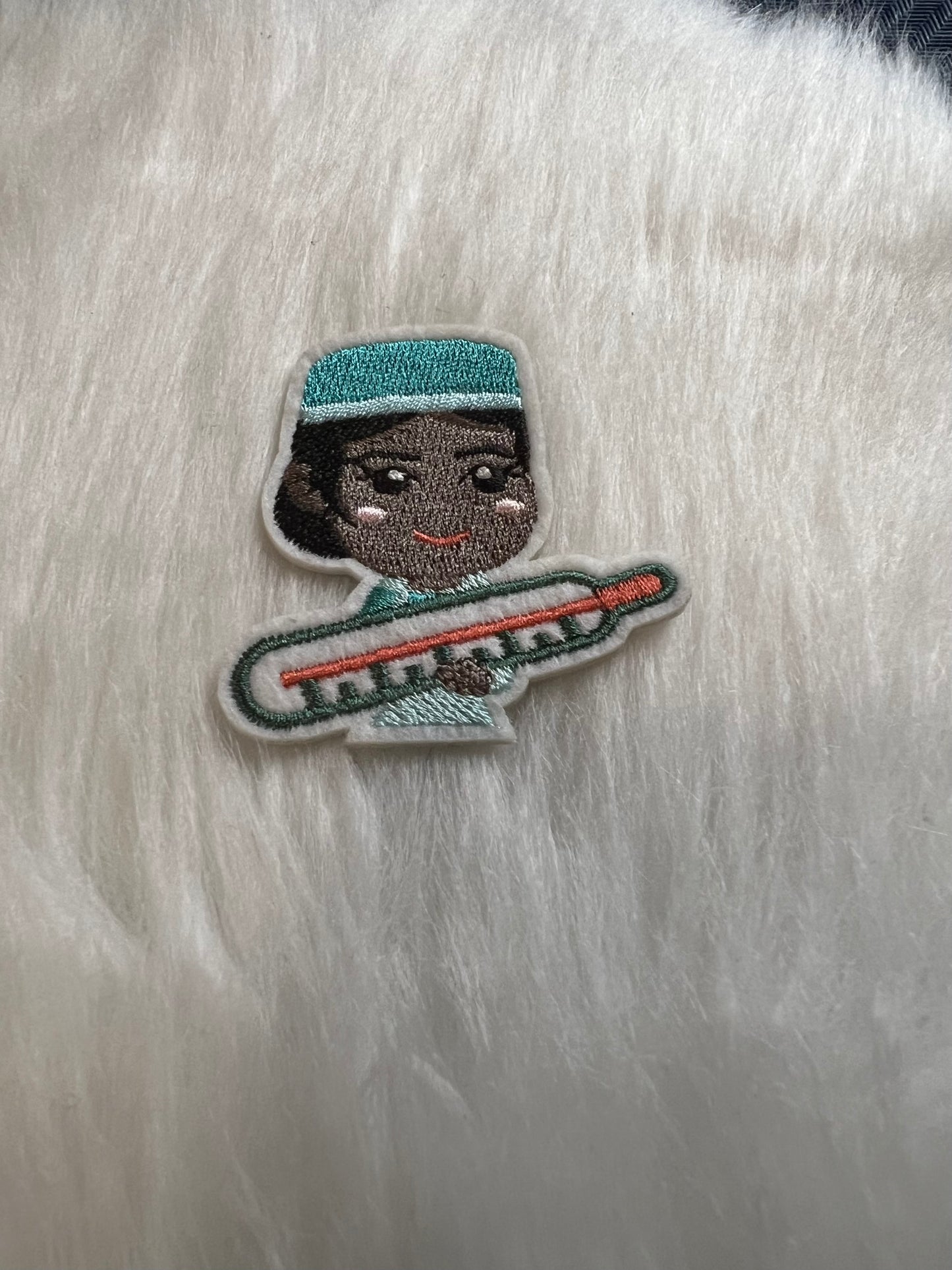 Nurse with thermometer