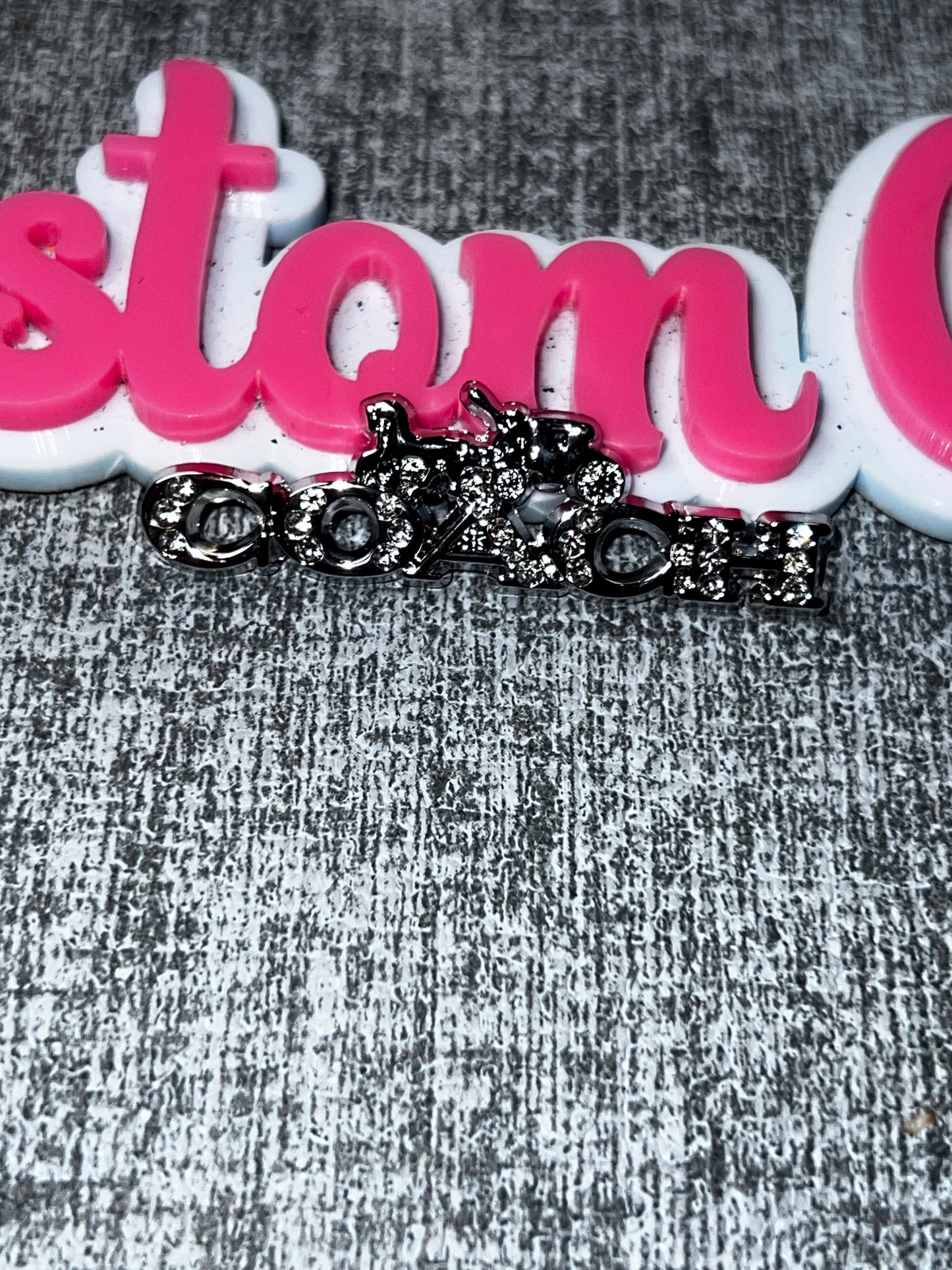 Silver Rhinestone Charm | Metal Decorative Charm