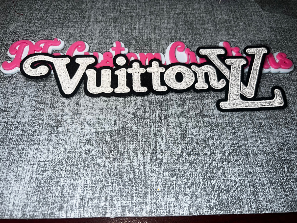Silver White Fashion Lettering Patch – Embroidered Statement Applique