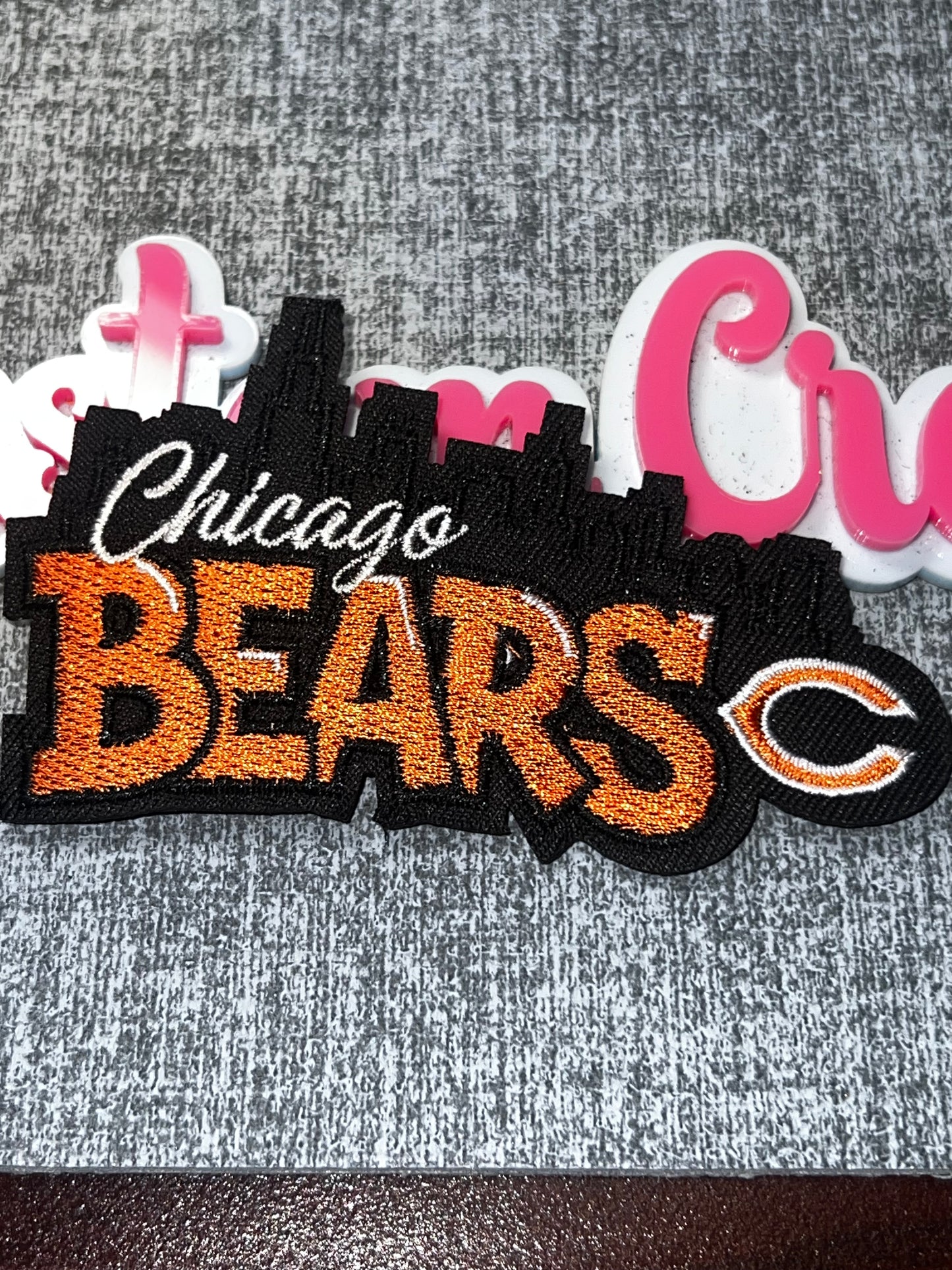 Orange Skyline Embroidered Iron-On Patch | Urban Animal Statement Appliqué