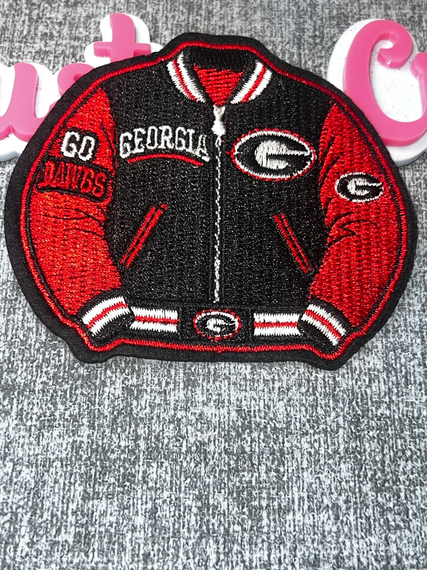 Red Black Varsity Jacket Patch – Embroidered Iron On Applique