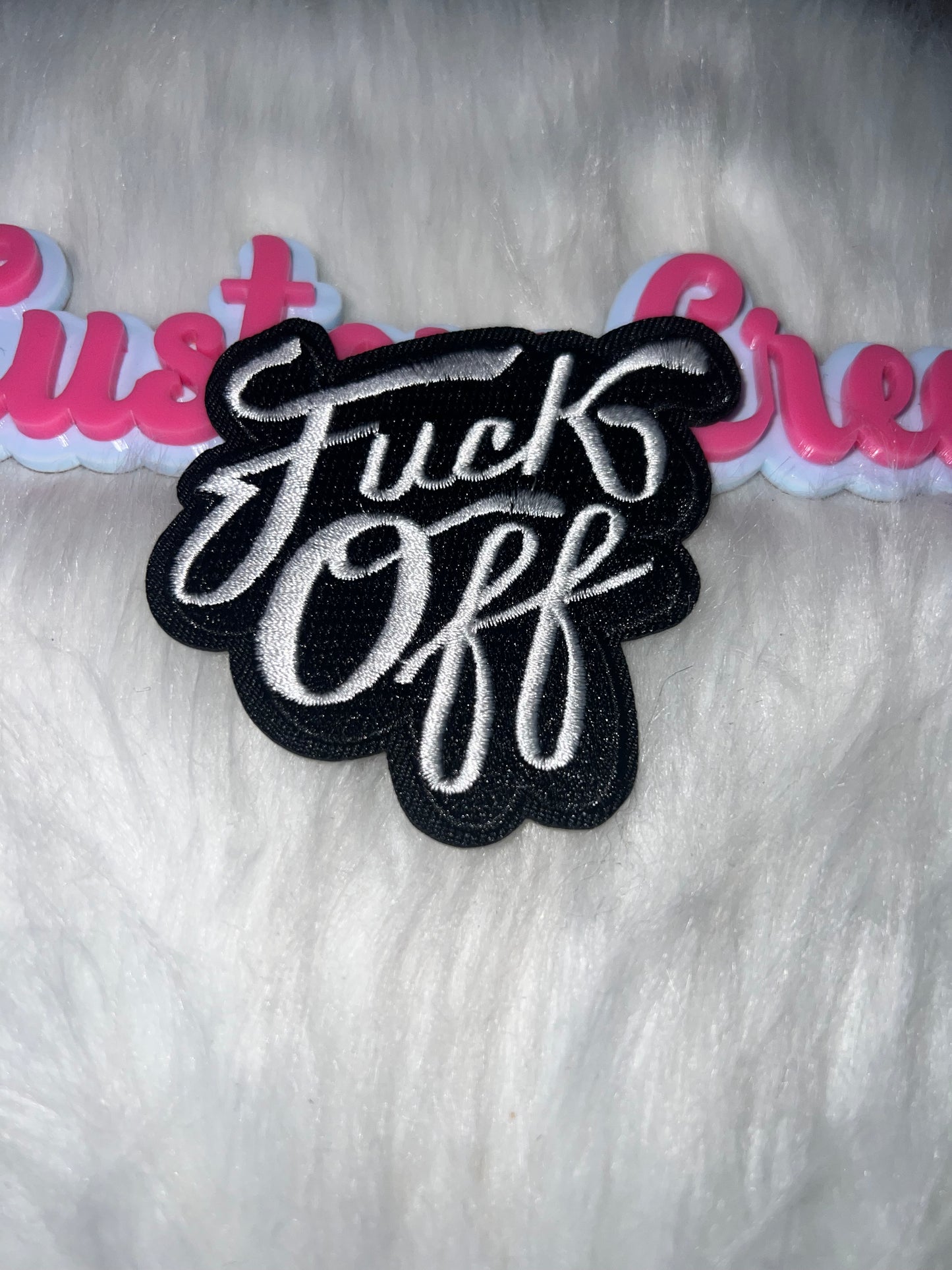 π€π€ Bold Script F**k Off Patch (Iron-On)