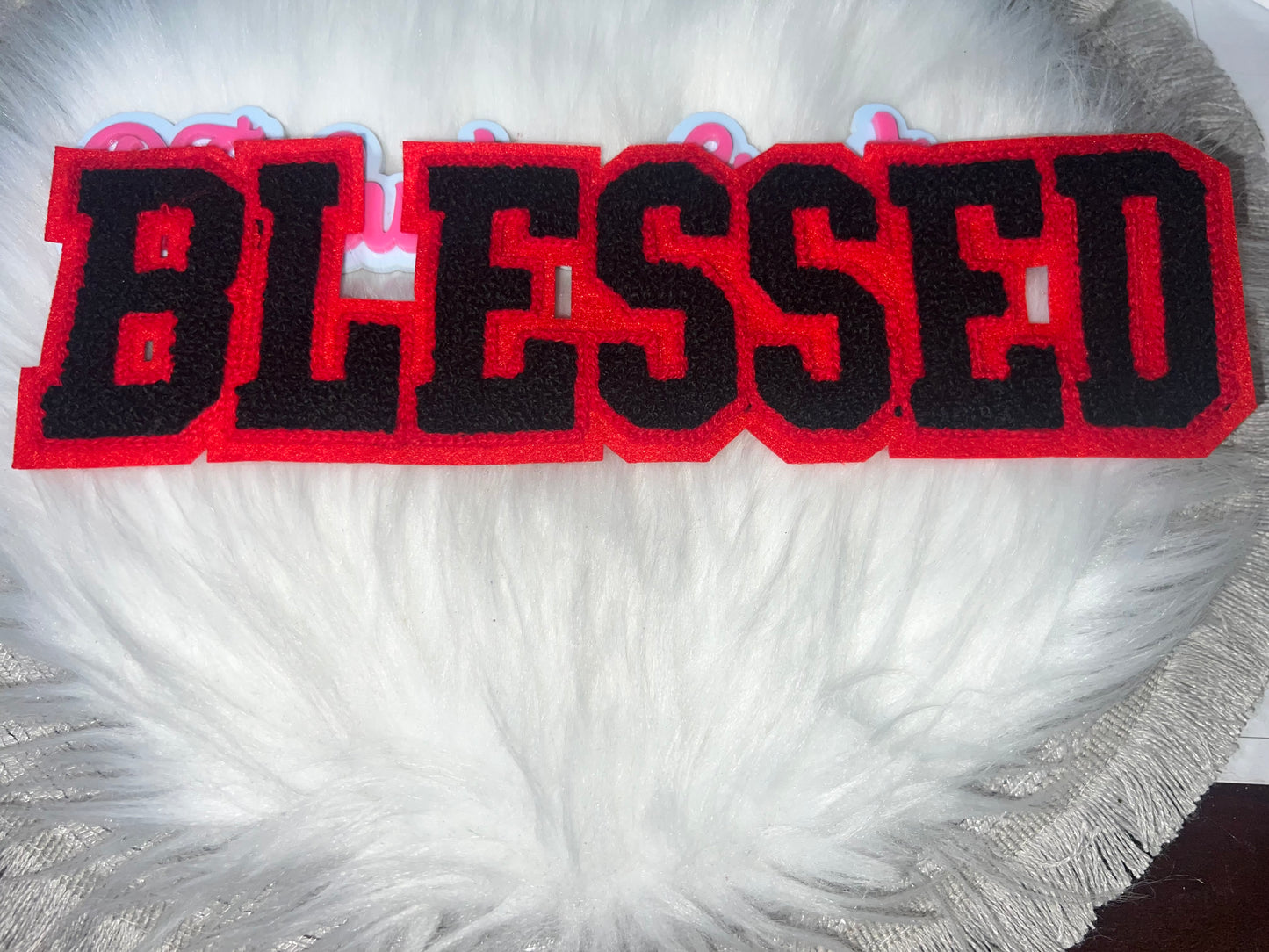 BLESSED Varsity Patch (Red & Black)