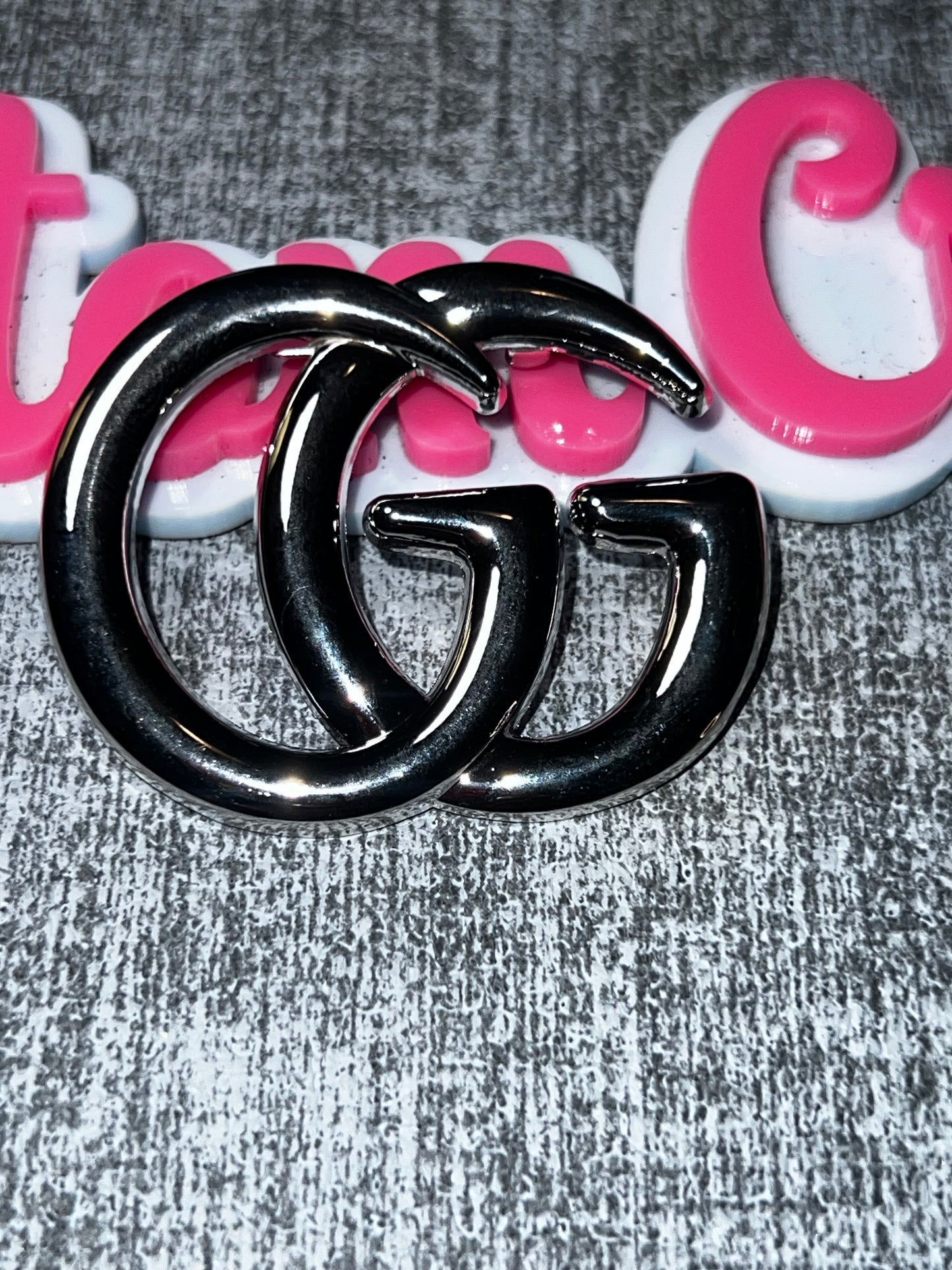 Smooth Double Letter Brooch – Silver Fashion Pin for Jackets, Bags & DIY Projects