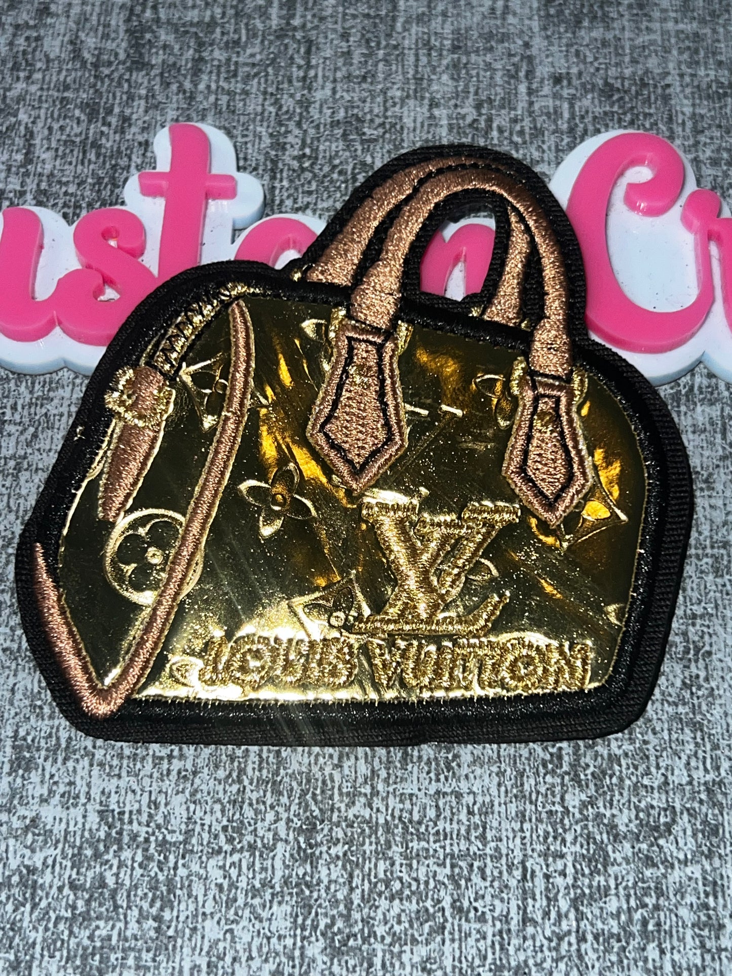 Gold Handbag Embroidered Patch – Fashion Iron On Applique