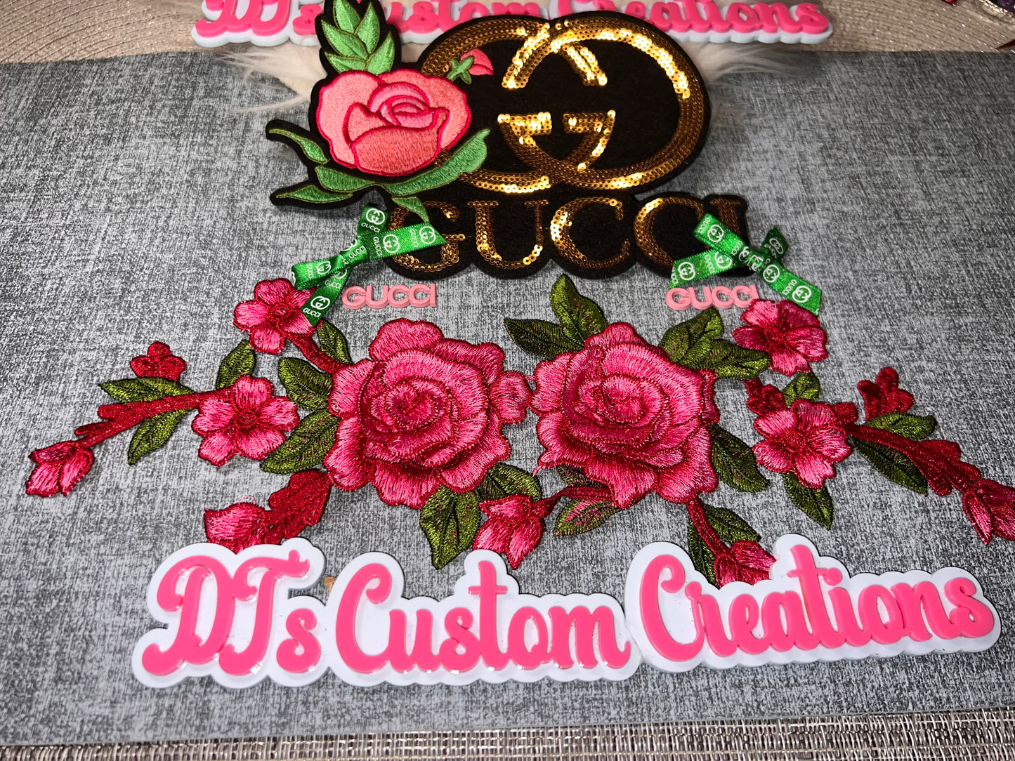 Rose Floral Embroidered Patch