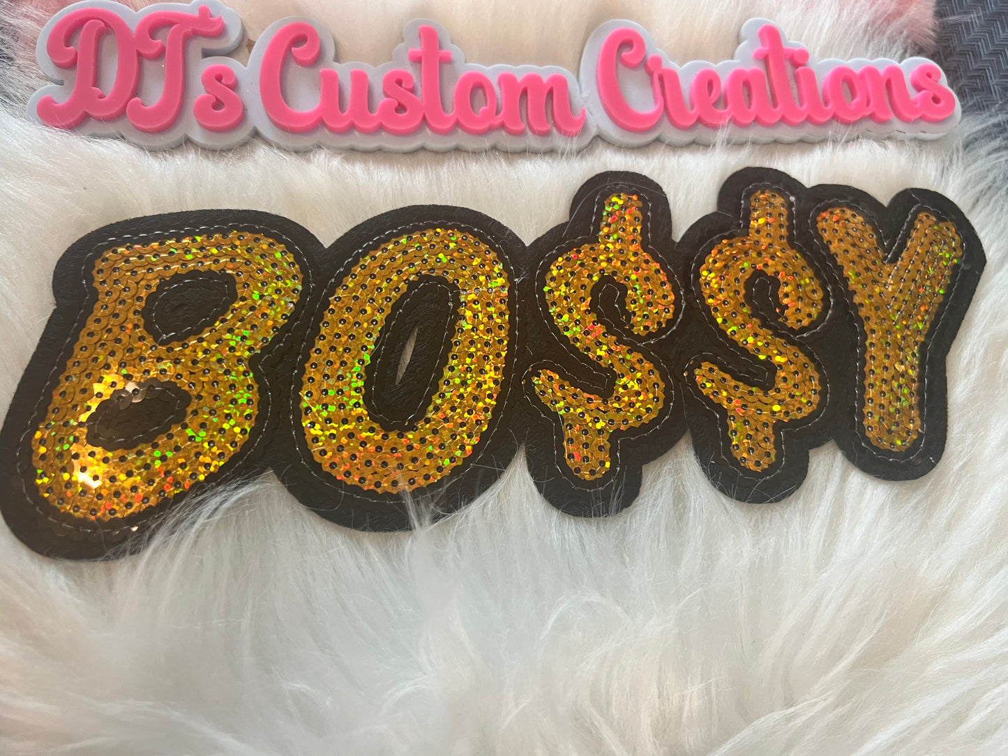 Sequin Gold Black Bossy