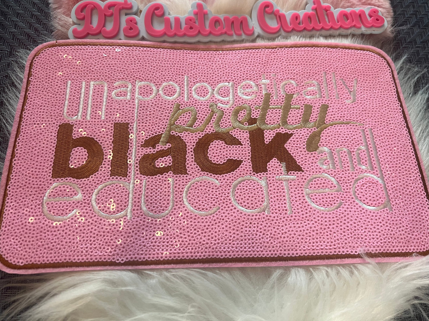 Sequin Pink Brown Unapologetically