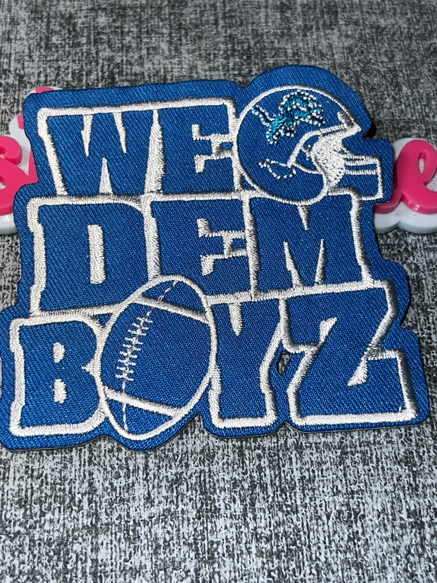 We Dem Boyz Fan Embroidered Iron-On Patch | Football Spirit Decorative Appliqué