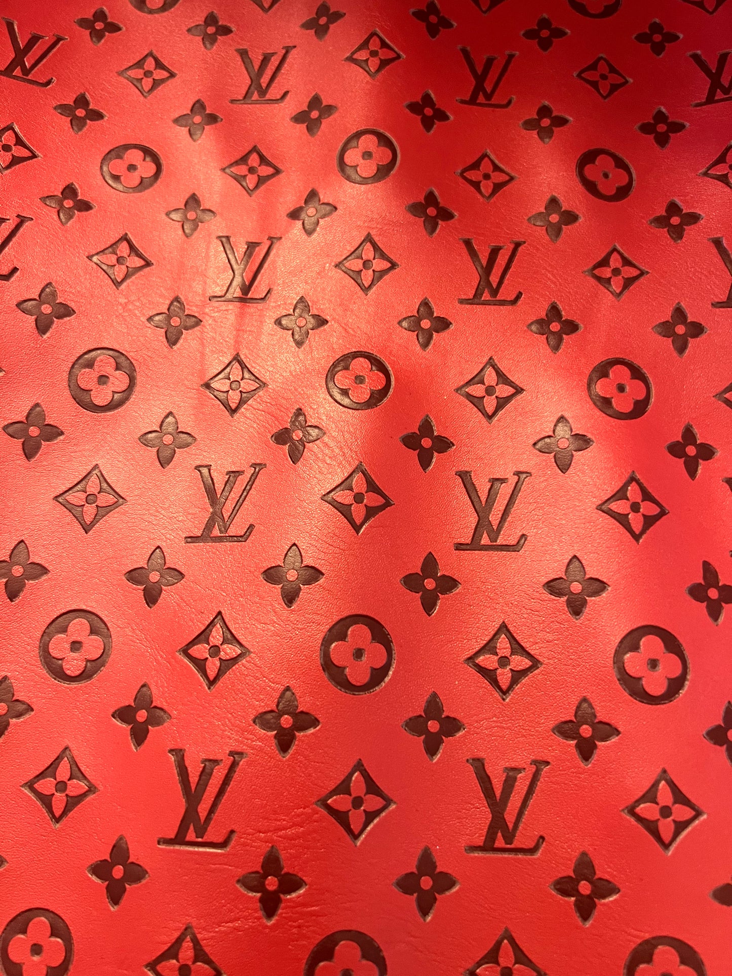 Cherry Red LV Embossed