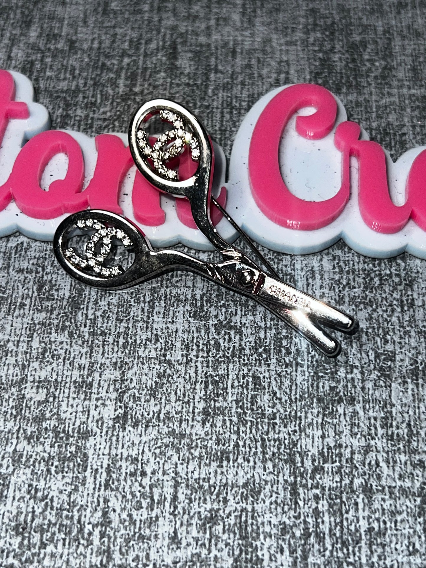 Rhinestone Scissors Fashion Brooch Pin | Silver Decorative Scissors Brooch | Crystal Lapel Pin