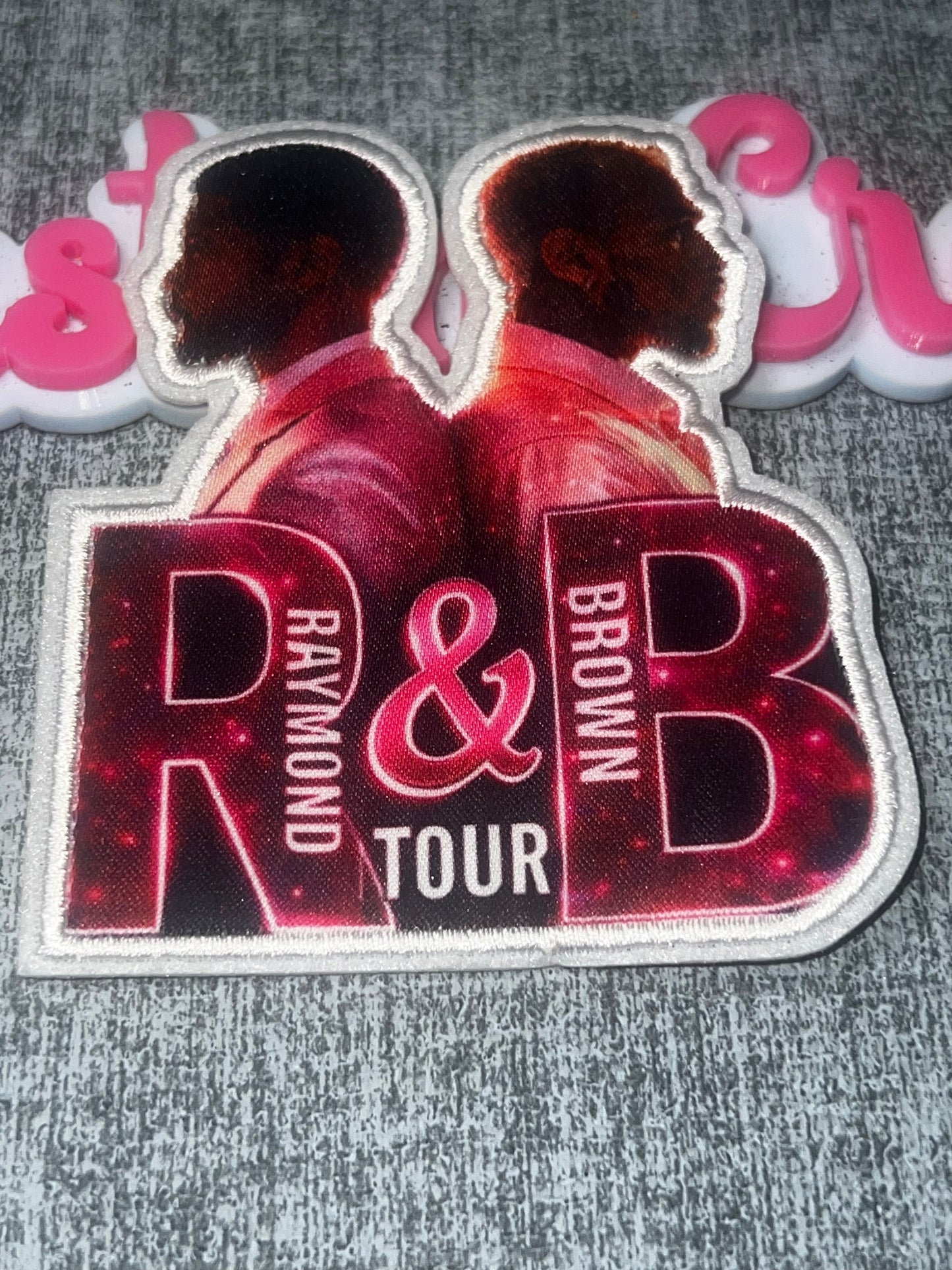 R & B Music Tour Embroidered Iron-On Patch | Concert Style Appliqué small