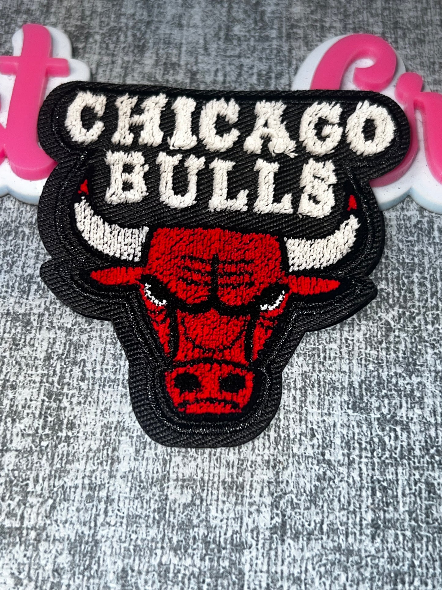 Black Bull Head Embroidered Iron-On Patch | Animal Head Appliqué