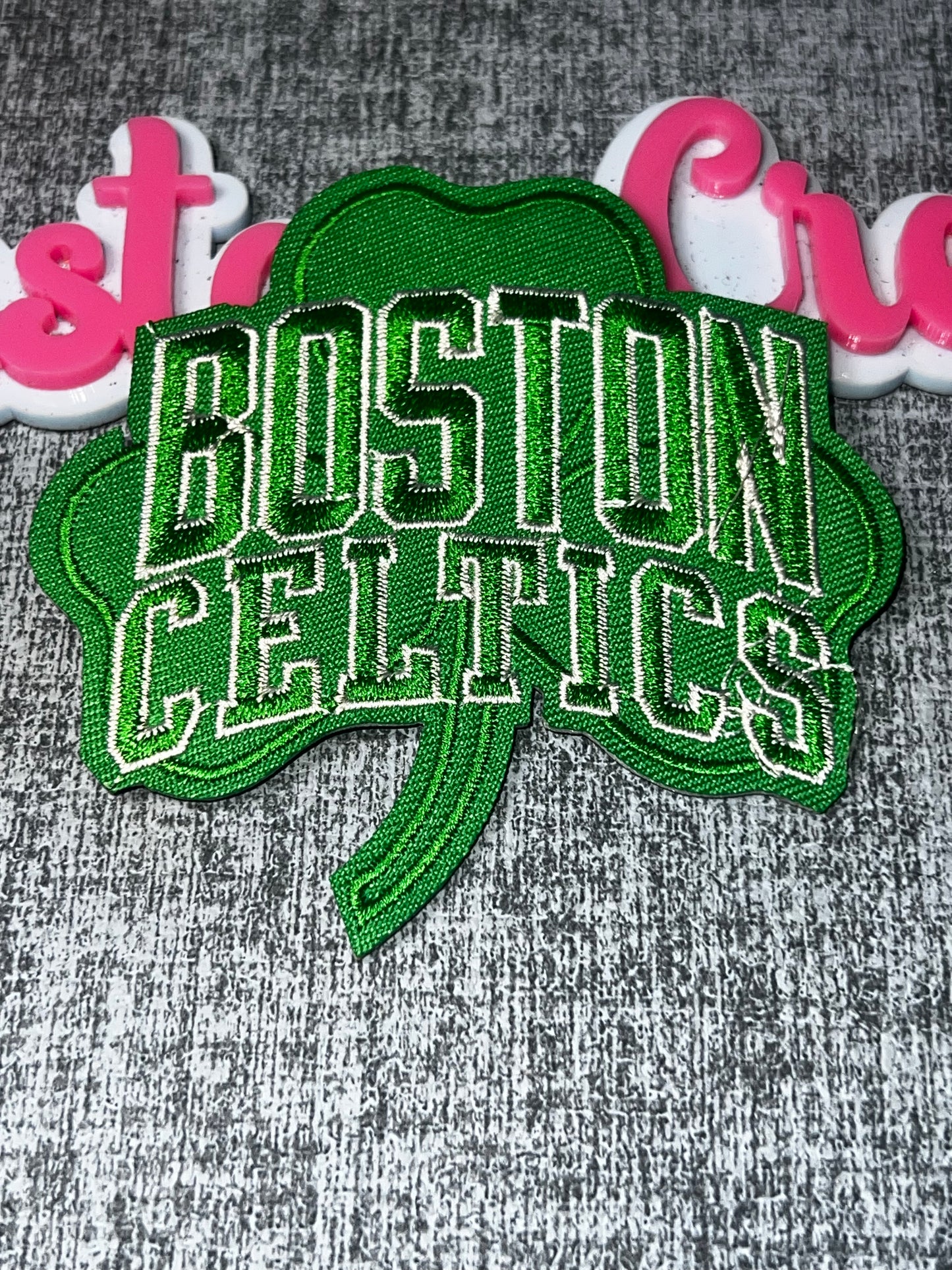 Lucky Clover Embroidered Iron-On Patch | Green Shamrock Decorative Appliqué