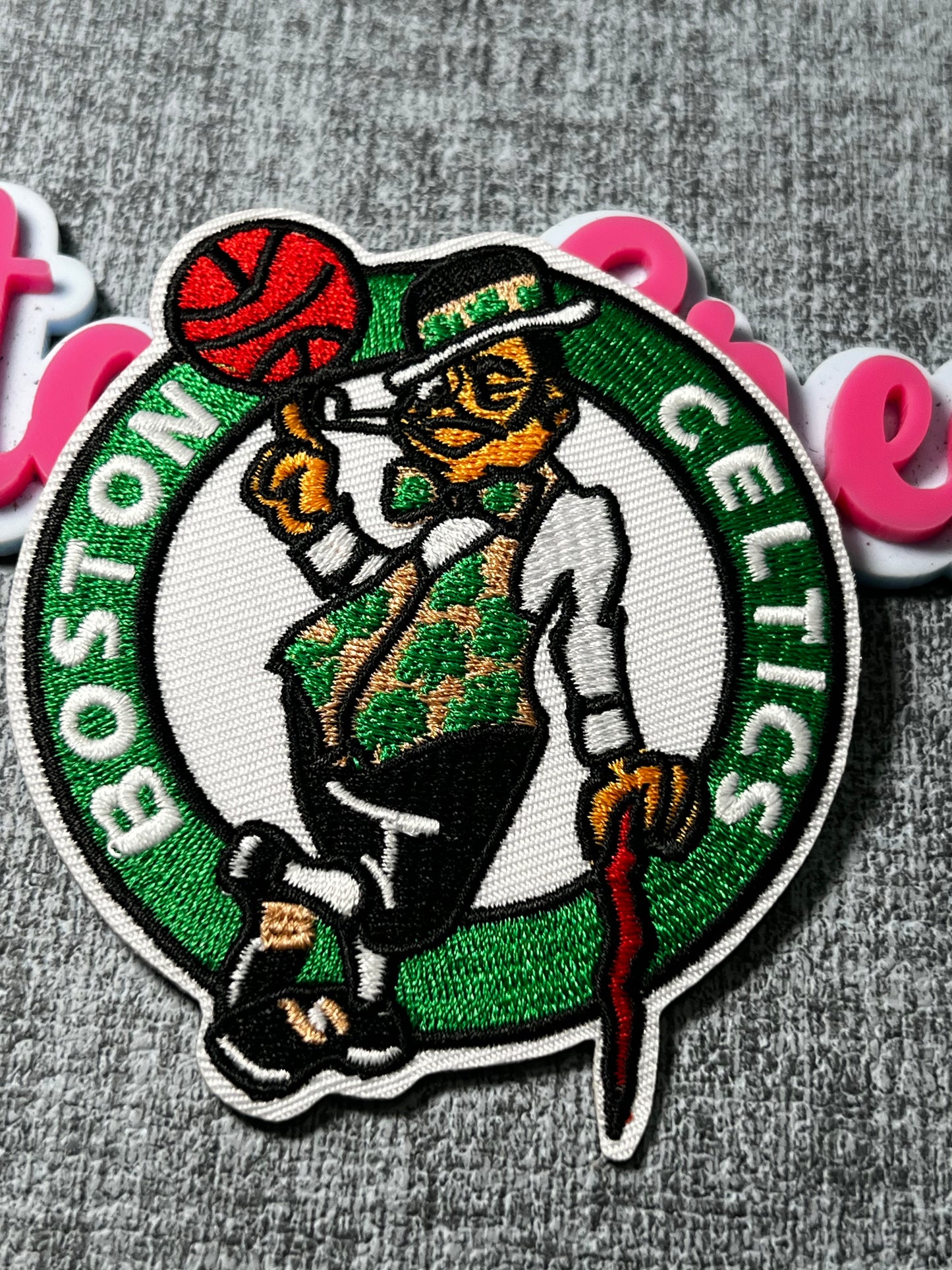Green Lucky Character Embroidered Iron-On Patch | Statement Appliqué
