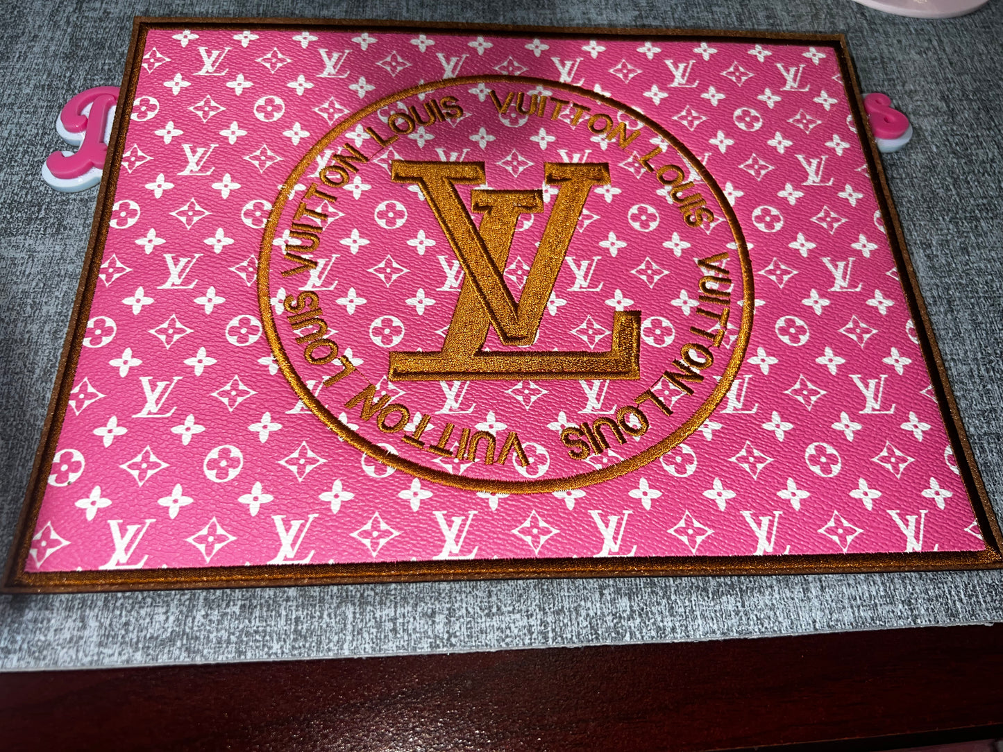 Pink Monogram-Inspired Square Embroidered Patch – Fashion Iron On Applique