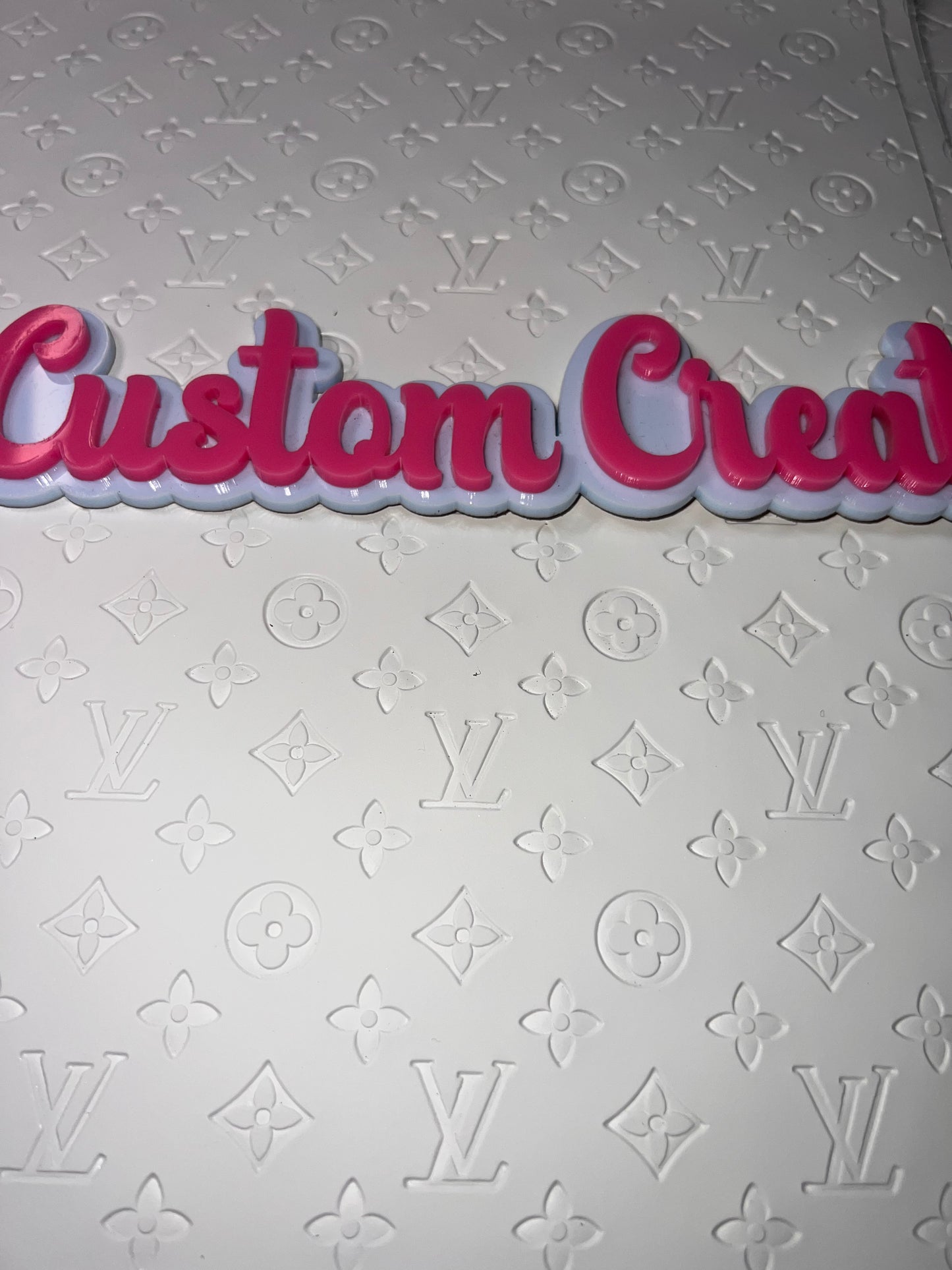 Matte White Embossed Monogram Faux Leather Sheet 9x12 – Faux Leather for Bows, Earrings & DIY Crafts