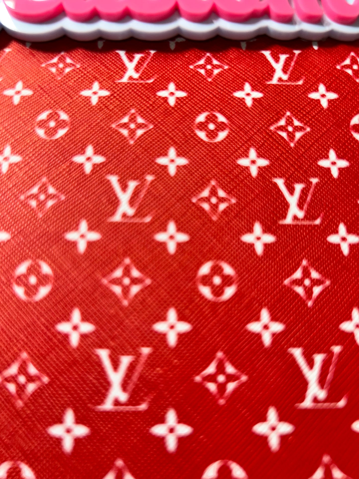 Red Monogram Faux Leather Sheet 9x12 – Faux Leather for Bows, Earrings & DIY Crafts