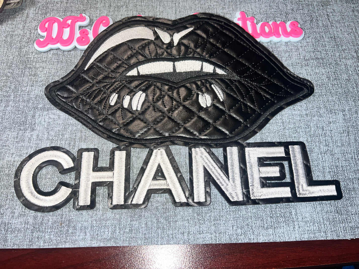 Quilted Lips Statement Patch
