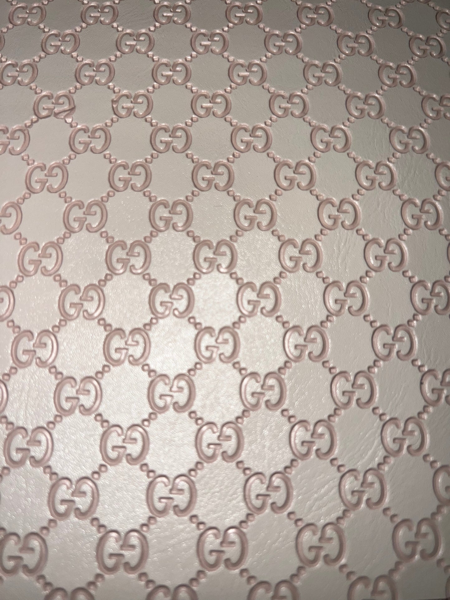 Cream Embossed Faux Leather Sheet