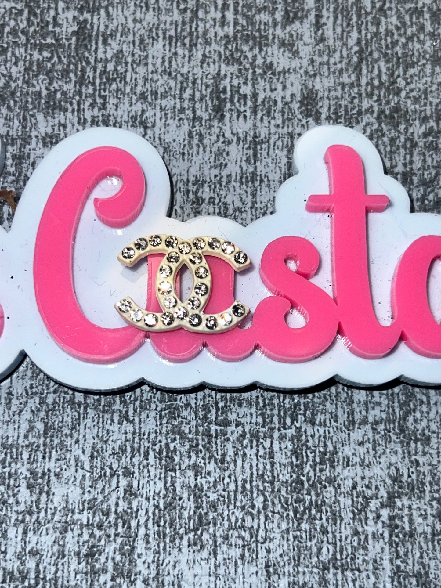 Mini Rhinestone Double Loop Flatback Charm – Cream Bling Accent for DIY Crafts