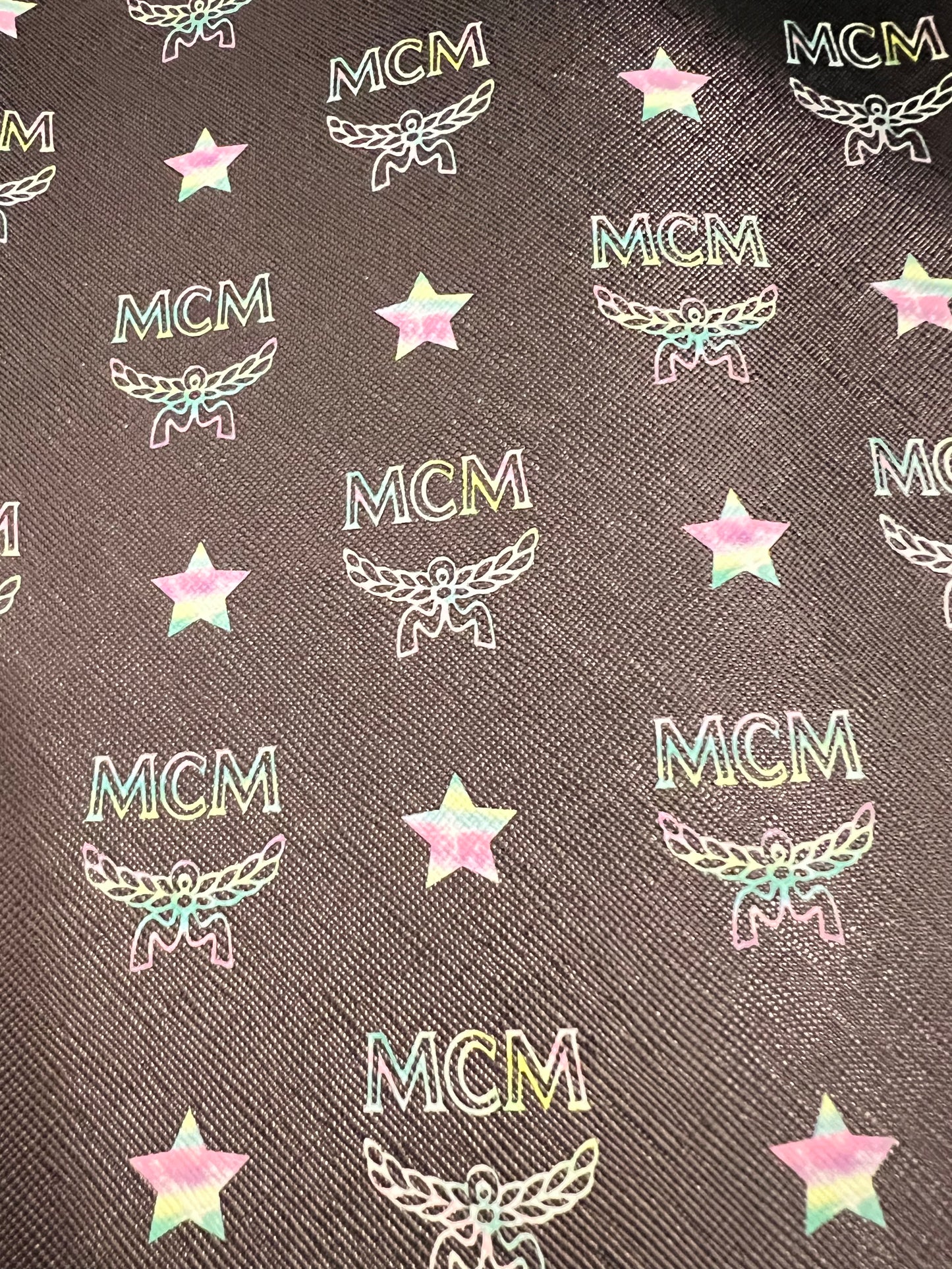 Black pinkish colorful MCM