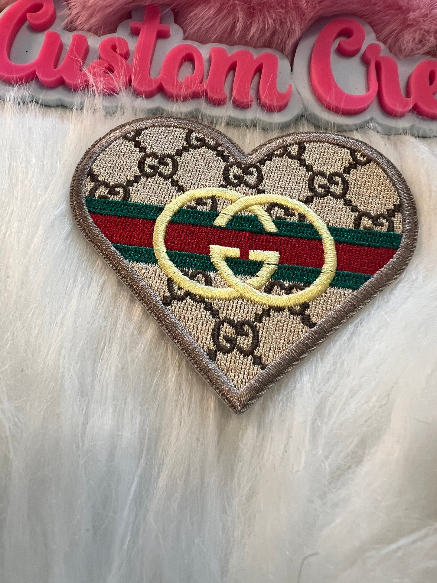 Tan Red Green strip Heart Yellow GG