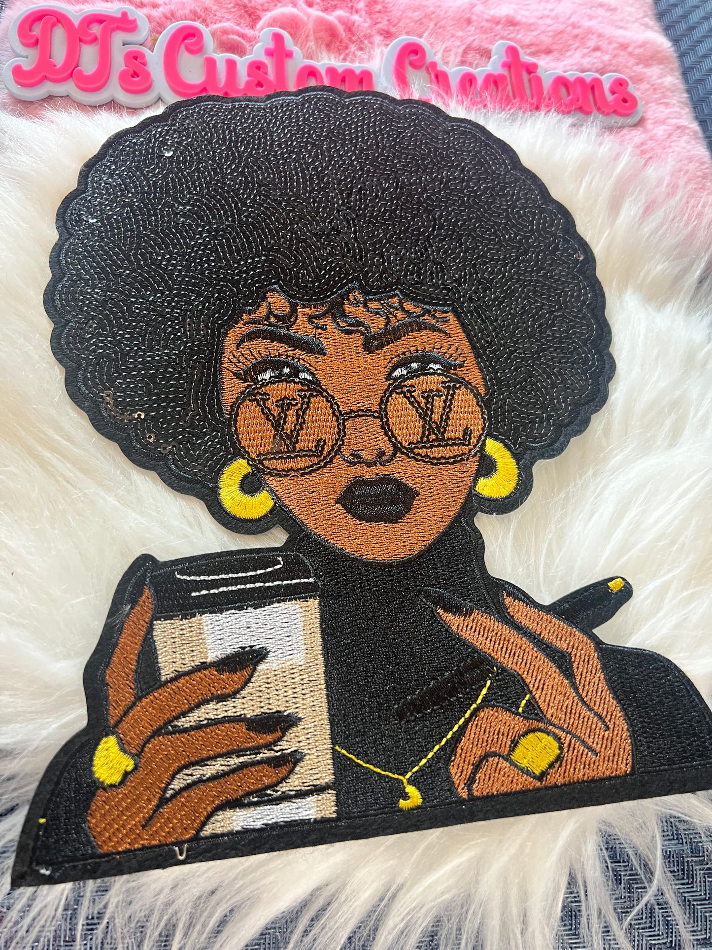 Sequin Afro LV Lady