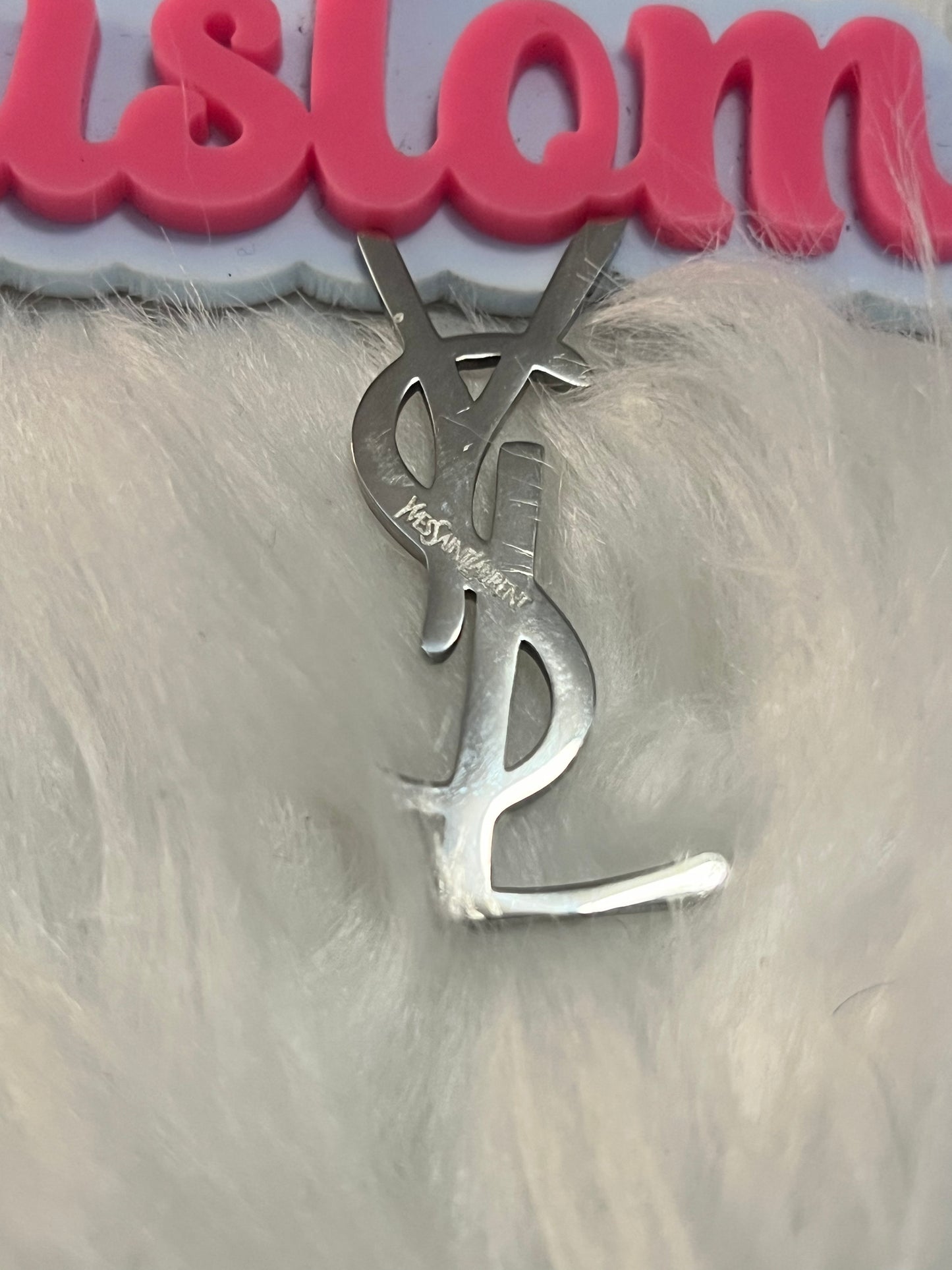Sliver YSL charm