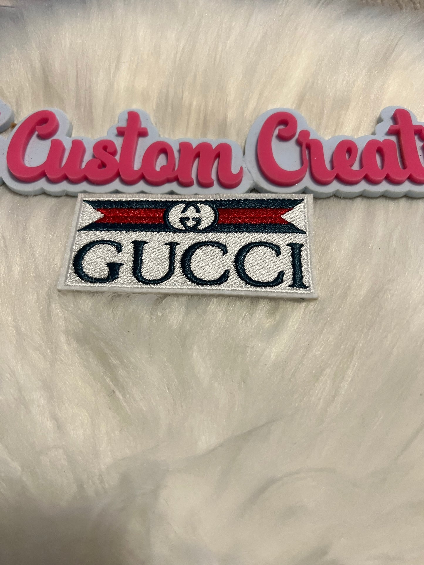 White GG Words Red Green Strip