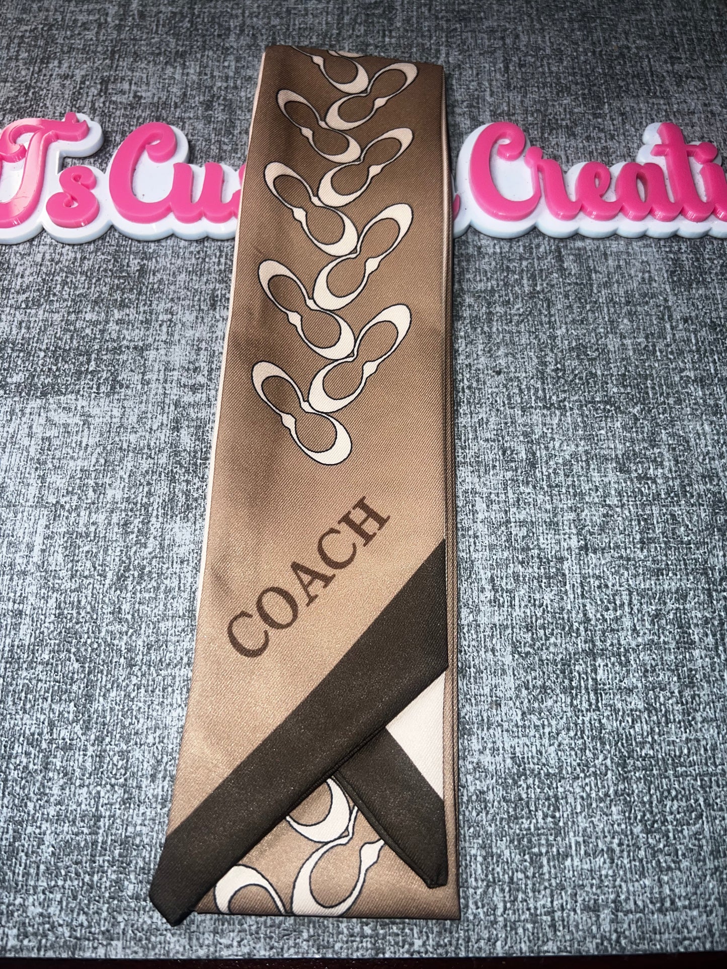 Brown Pattern Fashion Scarf Tie – Decorative Craft Accessory