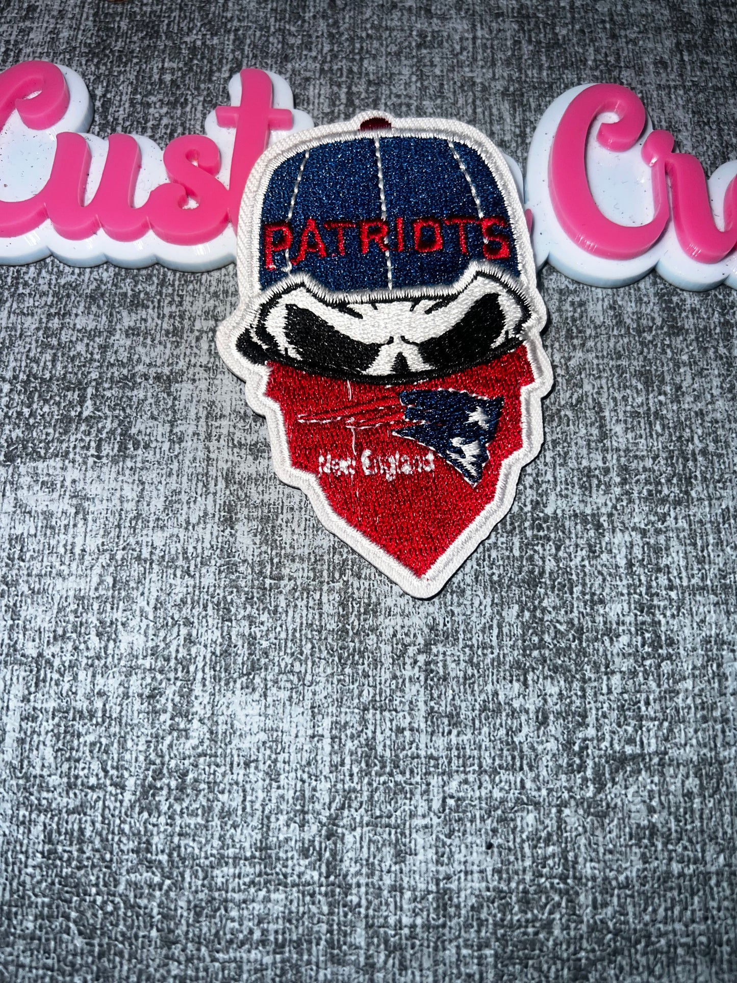 Skull Embroidered Iron-On Patch