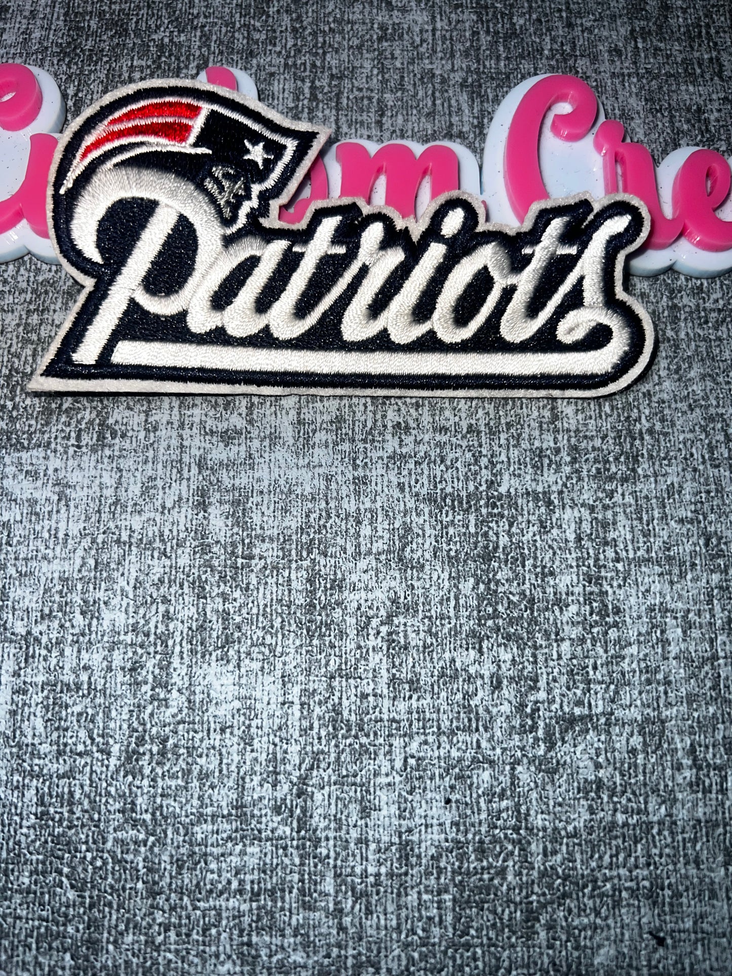 Script Letter Embroidered Iron-On Patch
