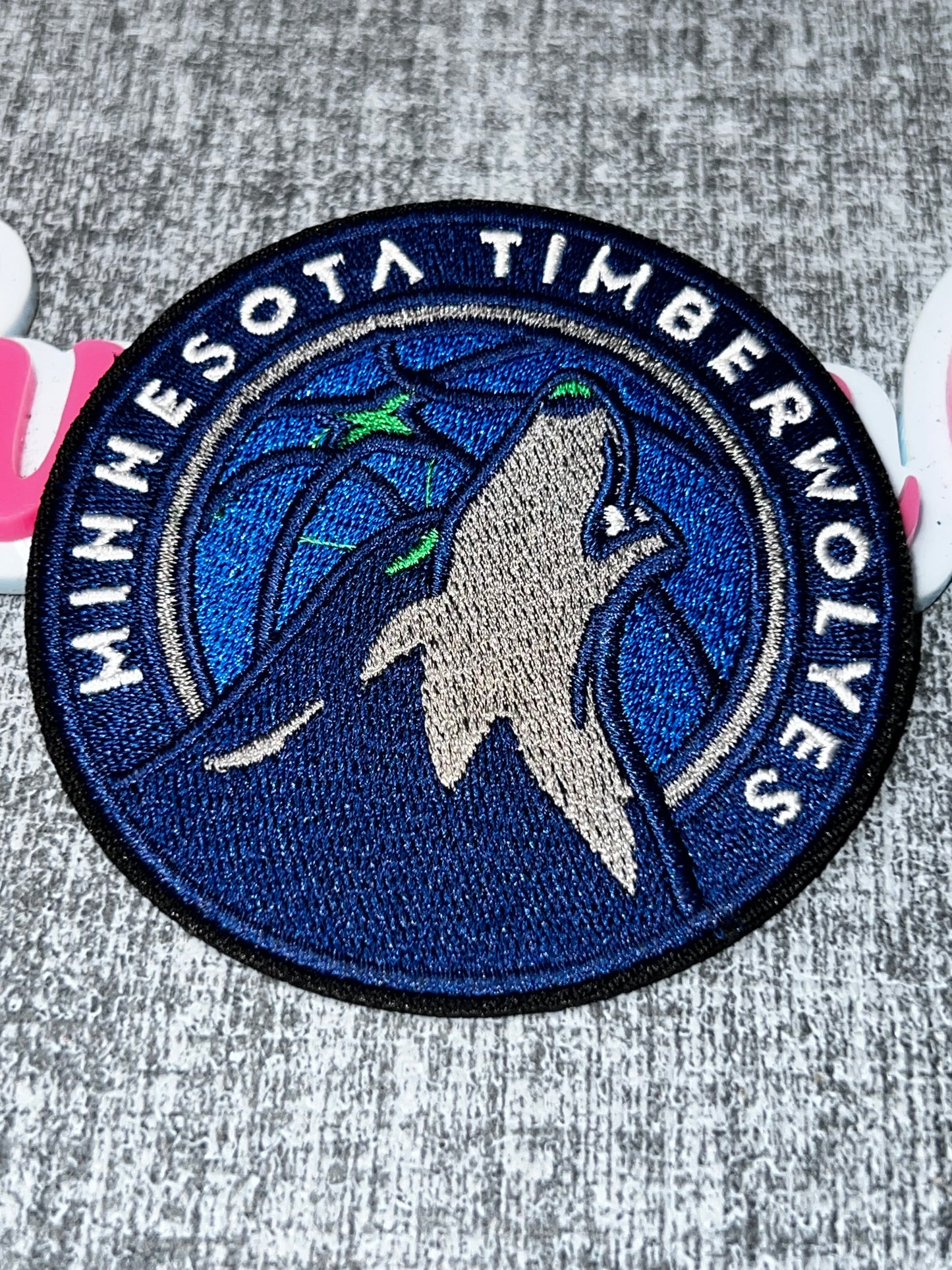 Blue Wolf Moon Embroidered Iron-On Patch | Statement Appliqué