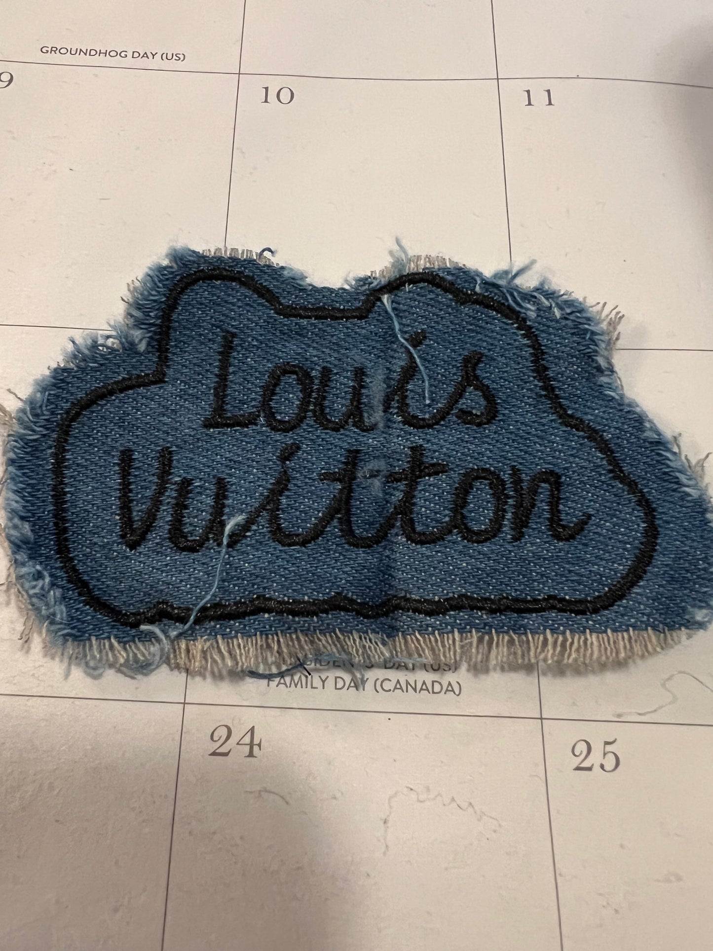 Denim small LV Black letterwords
