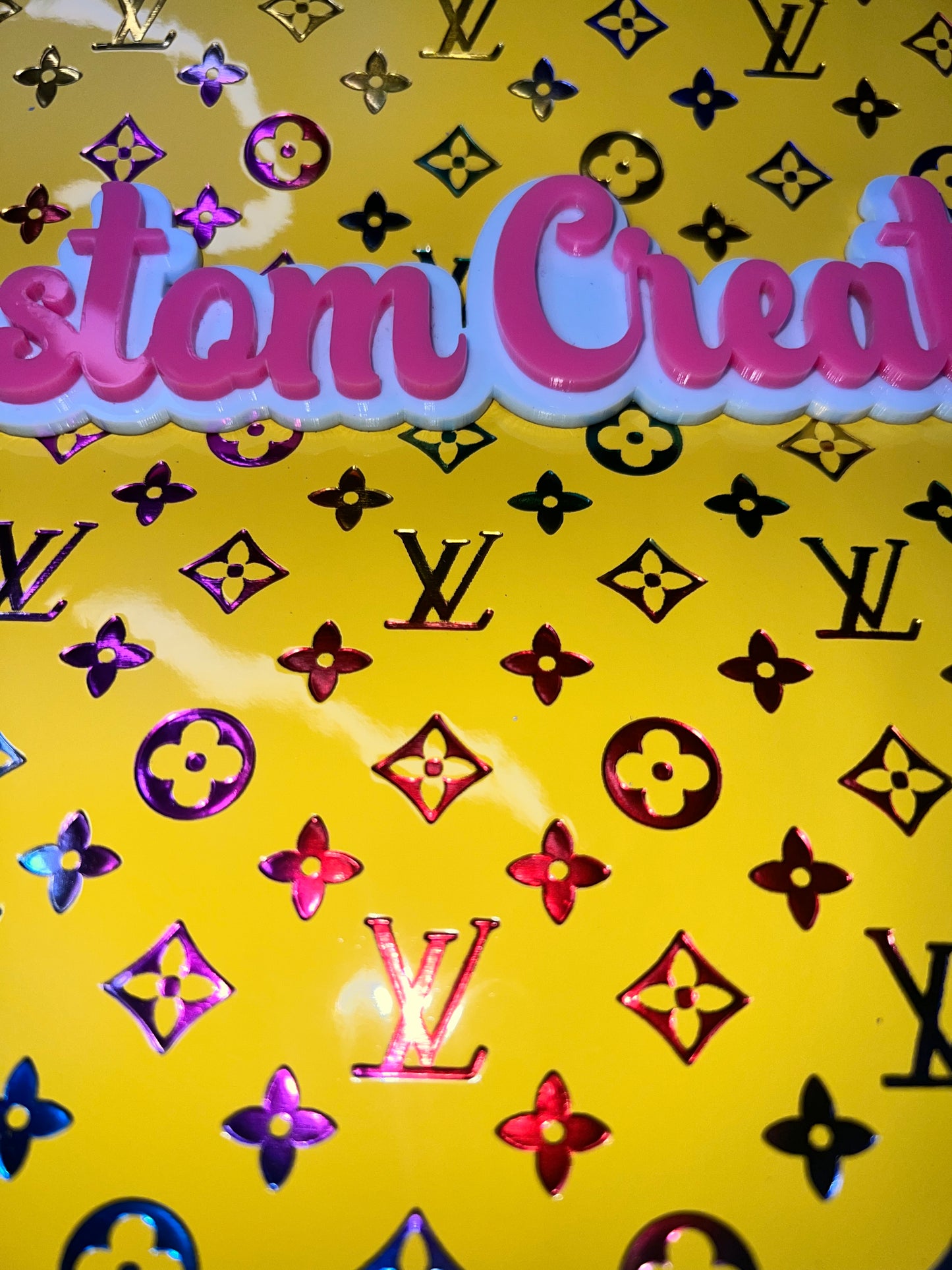 Multicolor Metallic Embossed Faux Leather Craft Sheet – 9 x 12