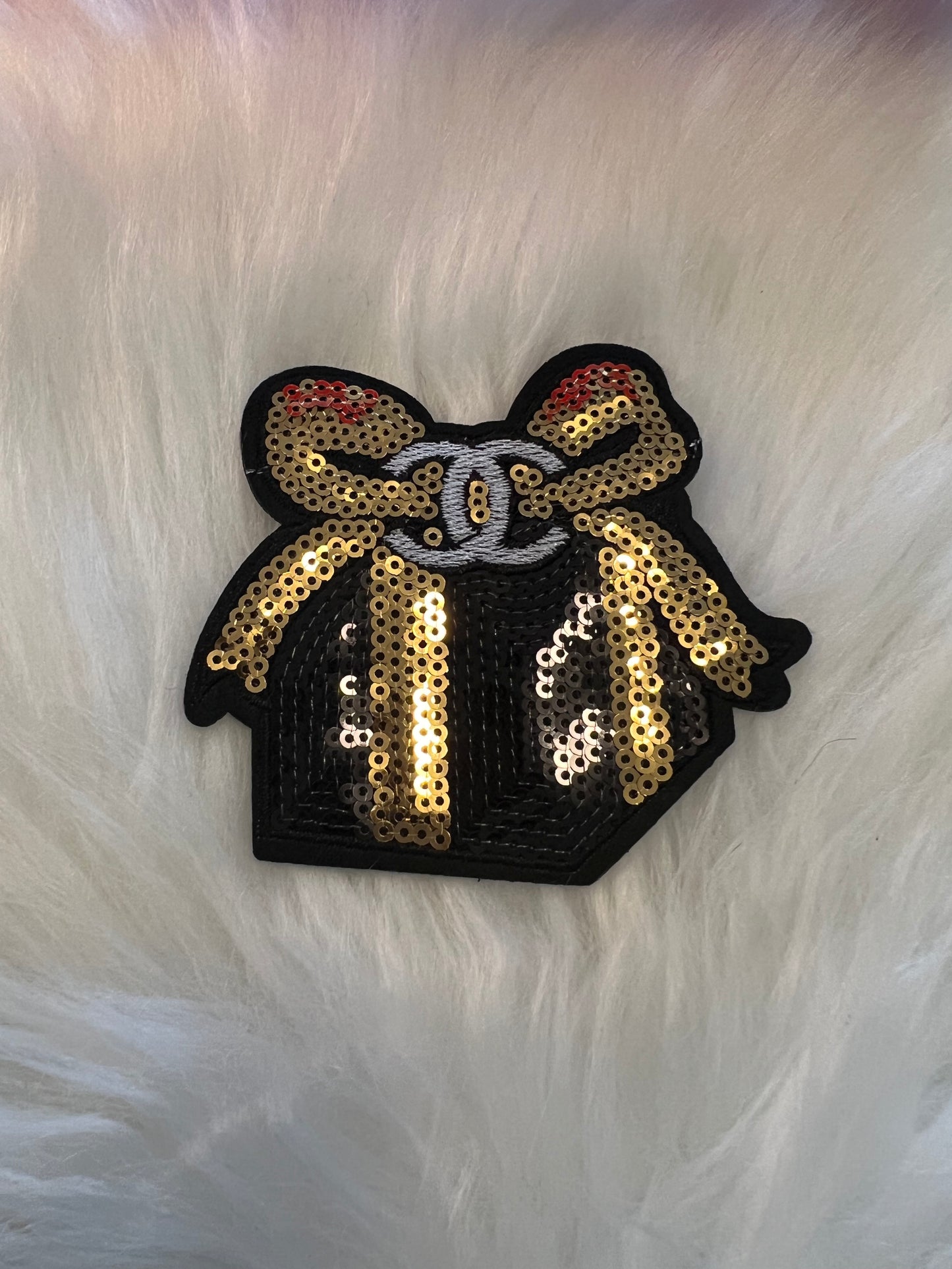Black Gold sequin CC gift box