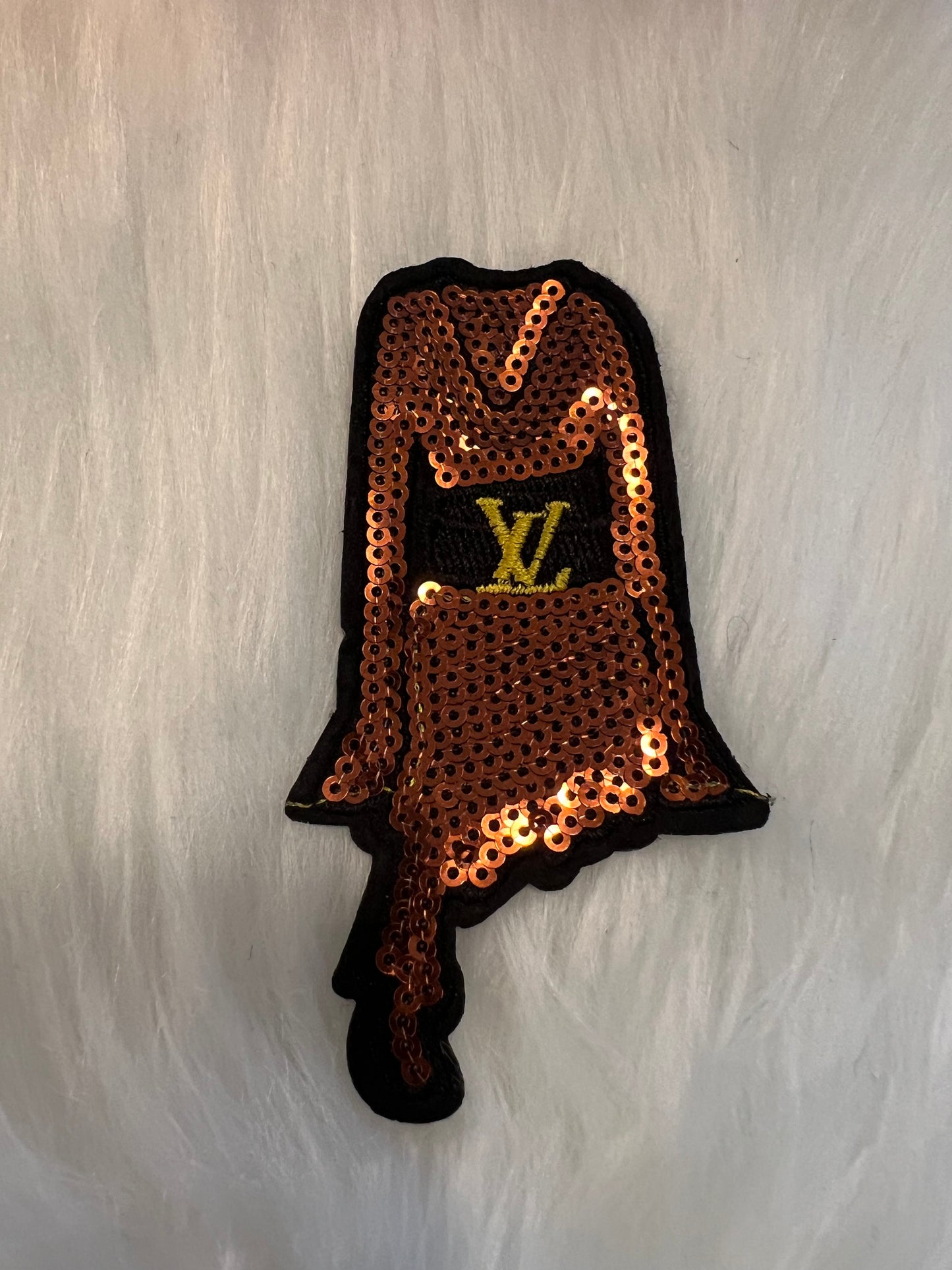 Sequined Brown LV dress